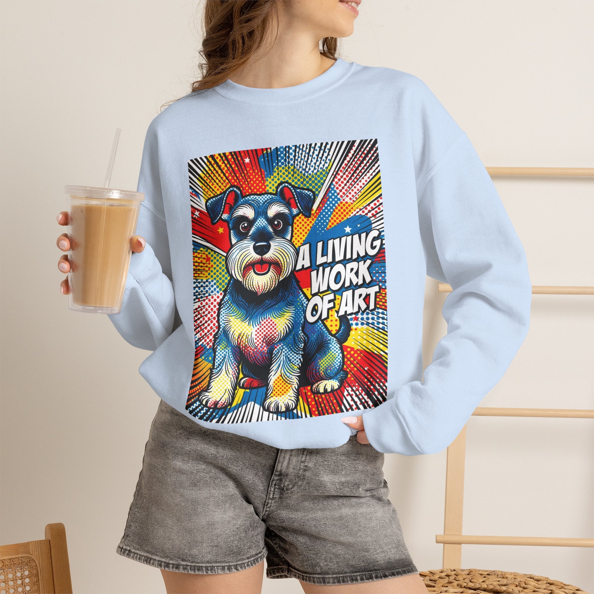 Schnauzer Sweatshirt | Living Work of Art Collection | Pop Art