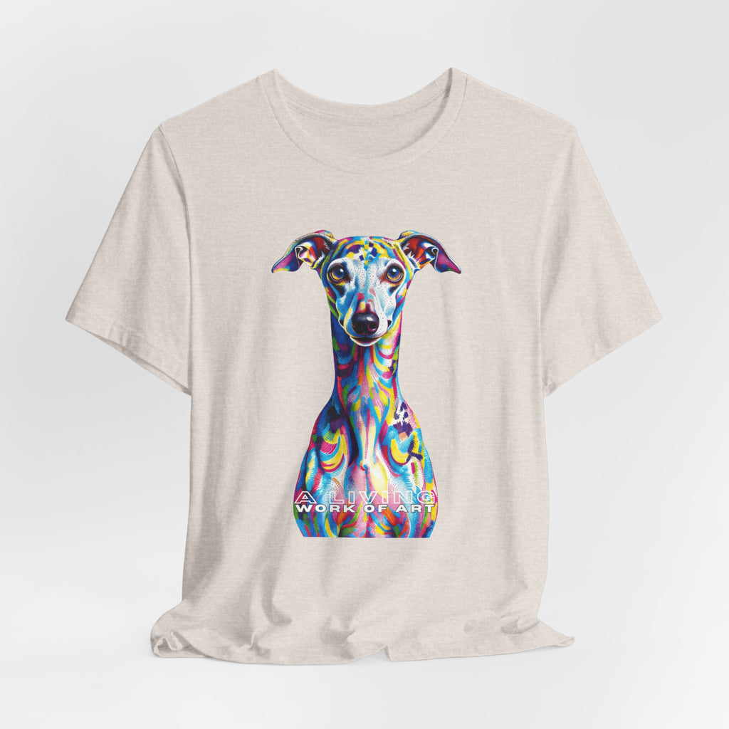 Italian Greyhound T Shirt | Living Work of Art Collection | Pointillism Style