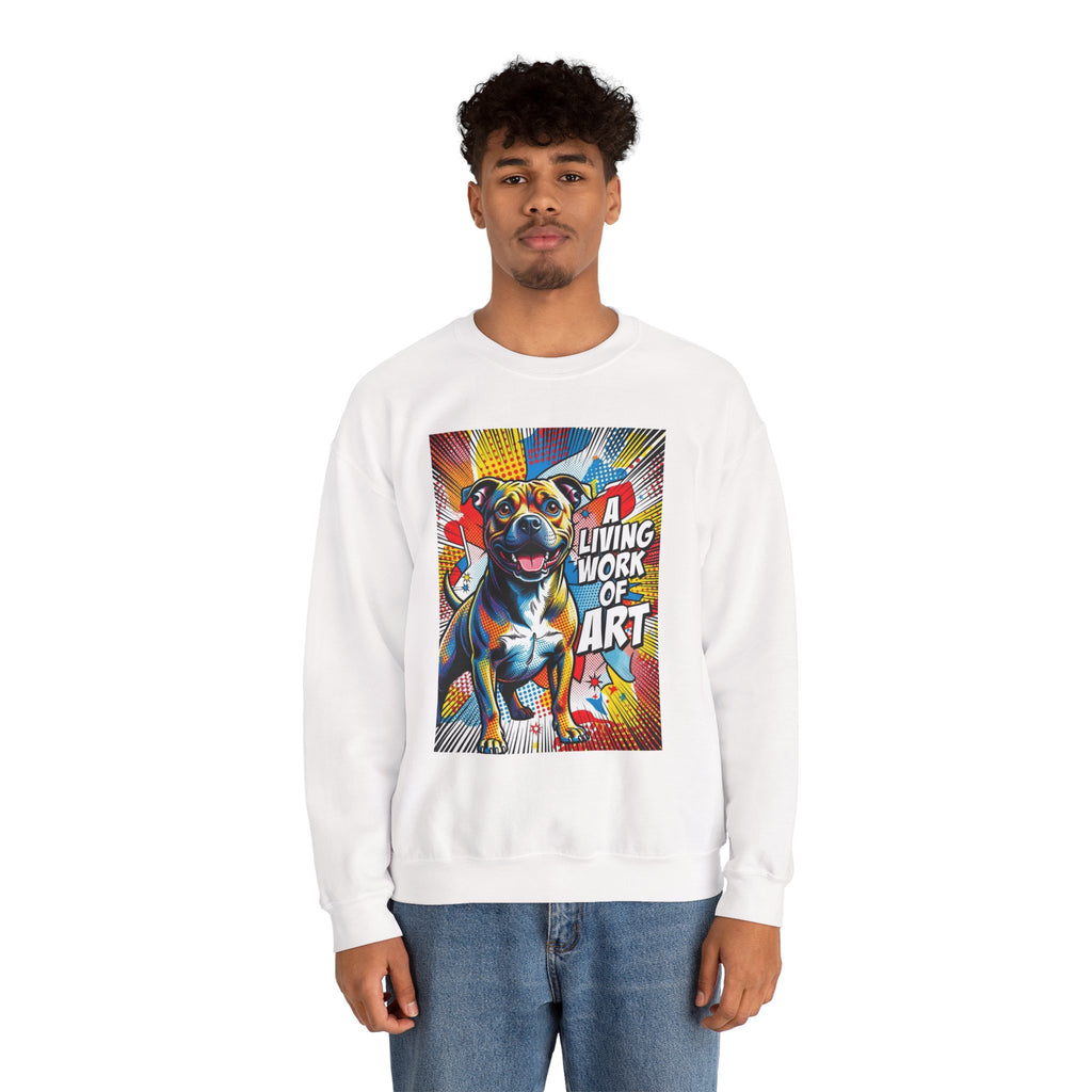 Staffordshire Bull Terrier Sweatshirt | Living Work of Art Collection | Pop Art