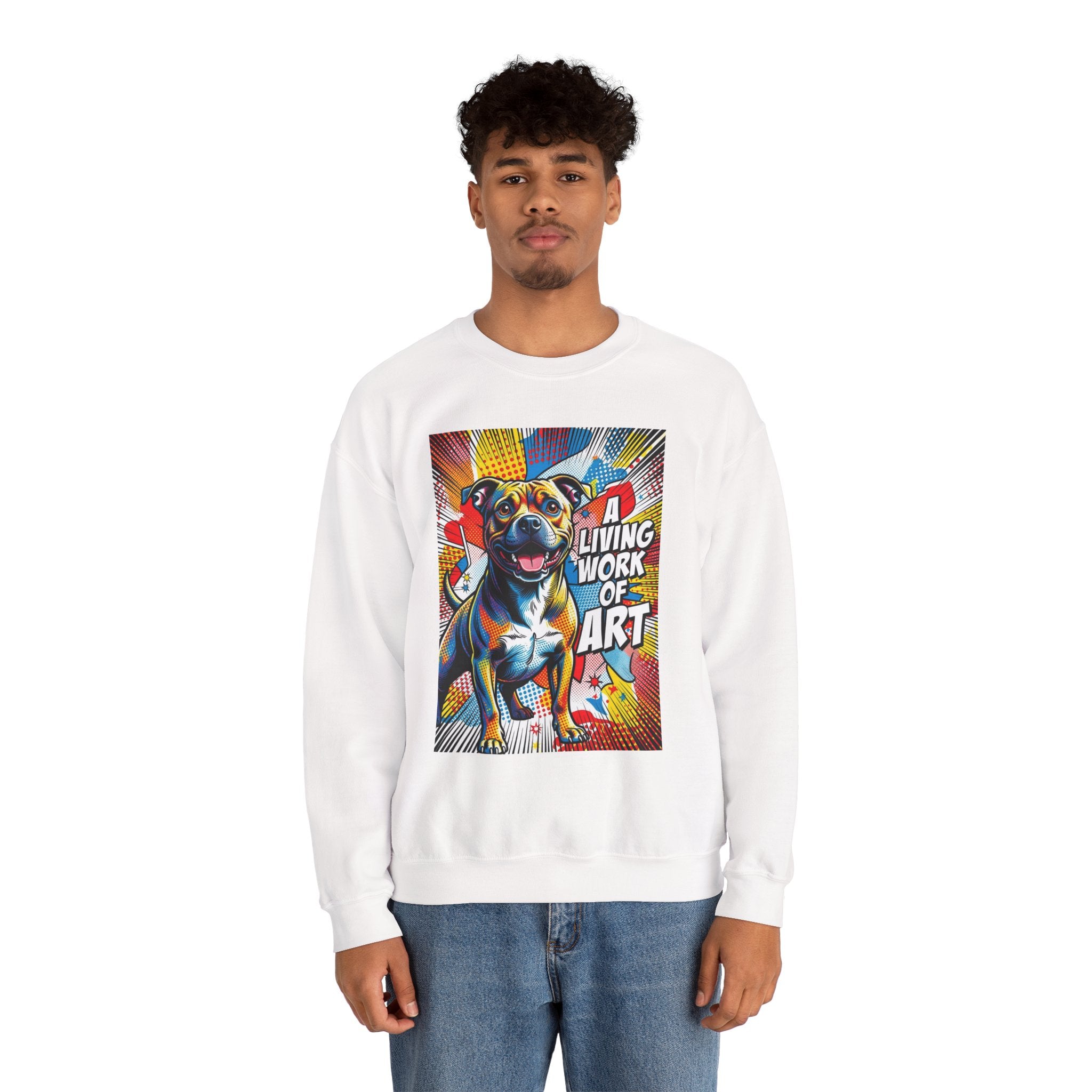 Staffordshire Bull Terrier Sweatshirt | Living Work of Art Collection | Pop Art