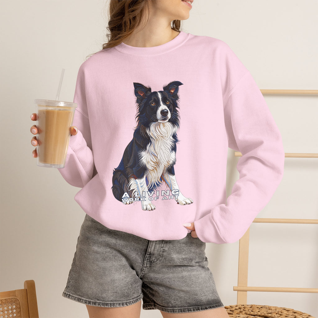 Border Collie Sweatshirt | Living Work of Art Collection | Pointillism Style