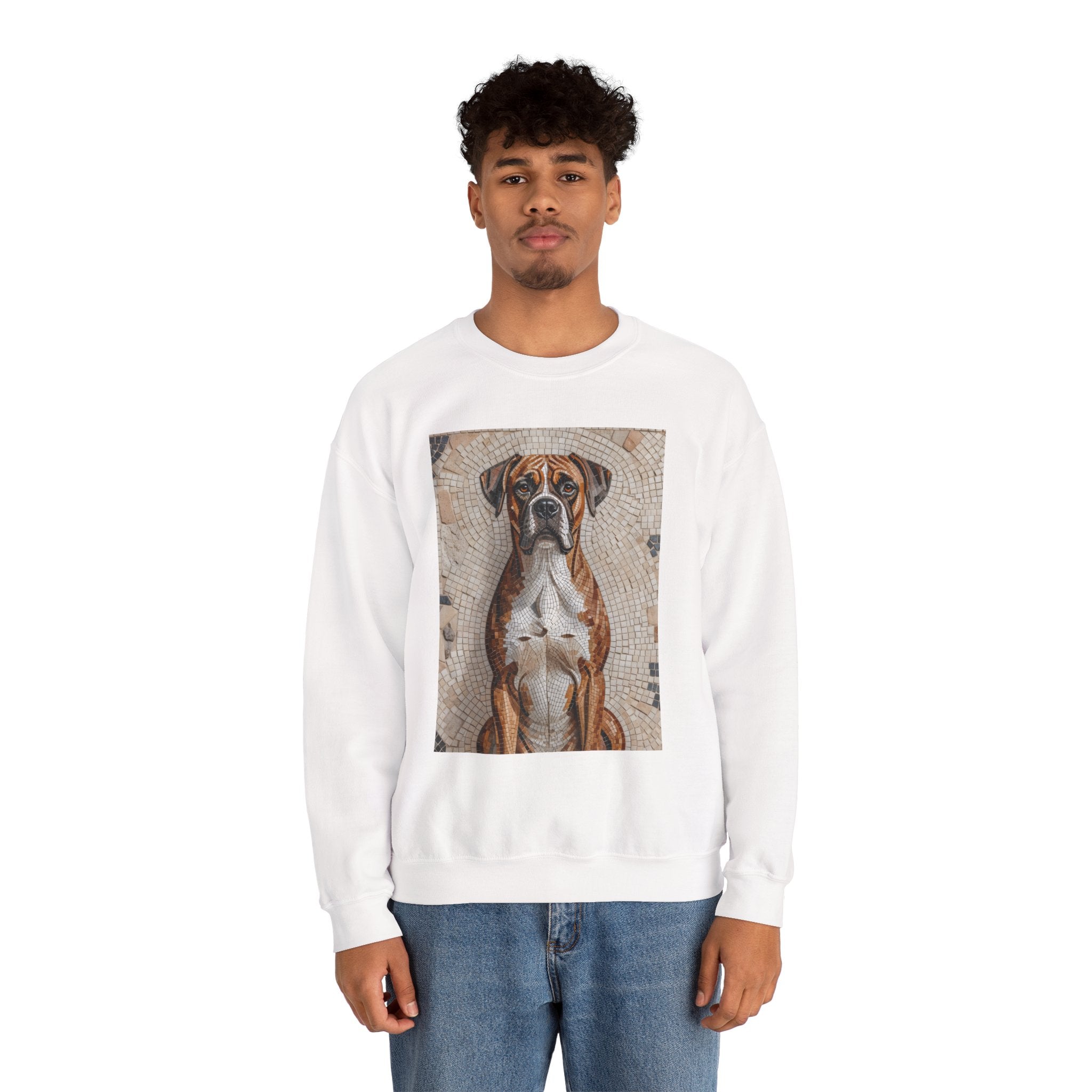 Boxer Sweatshirt | Living Work of Art Collection | Mosaic Style