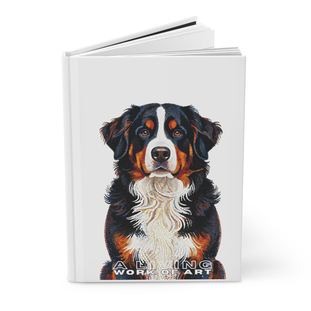 Bernese Mountain Dog Notebook | Living Work of Art Collection | Pointillism Style