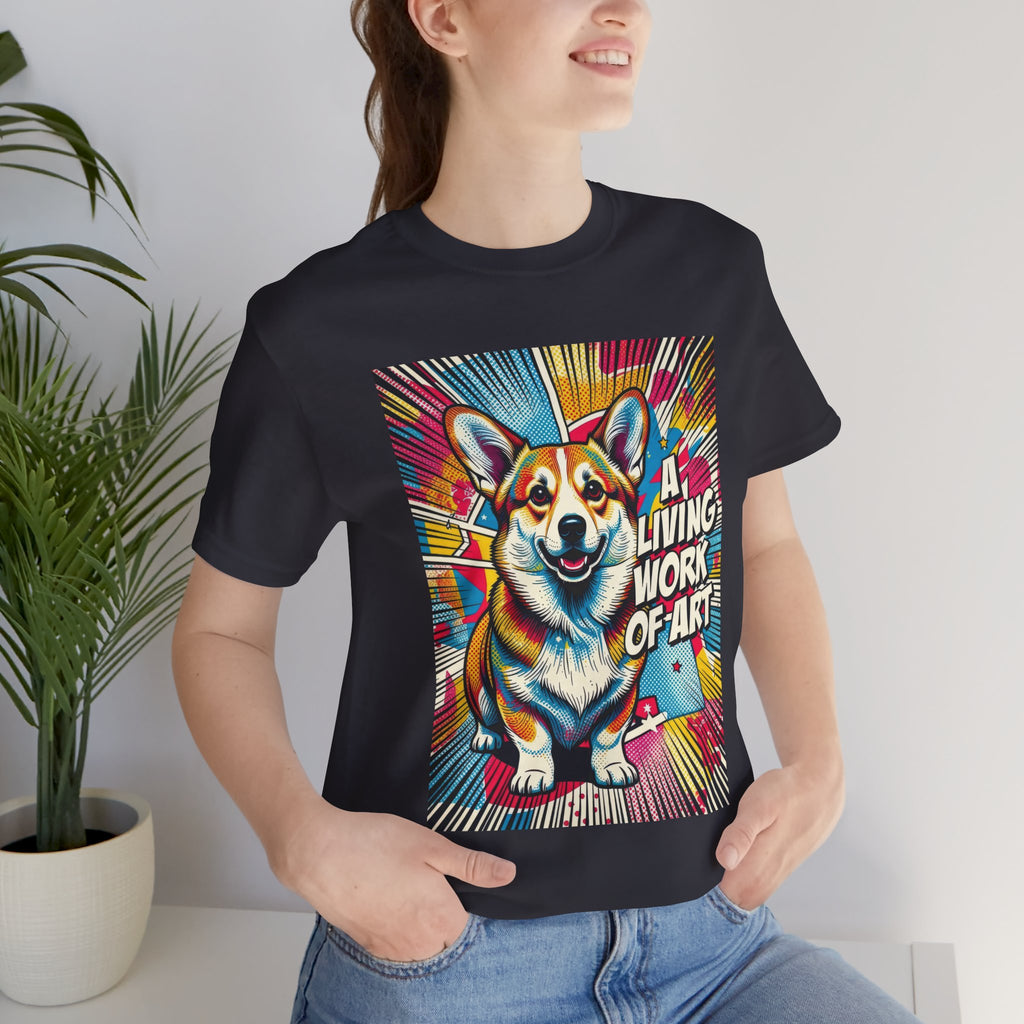 Corgi T Shirt | Living Work of Art Collection | Pop Art