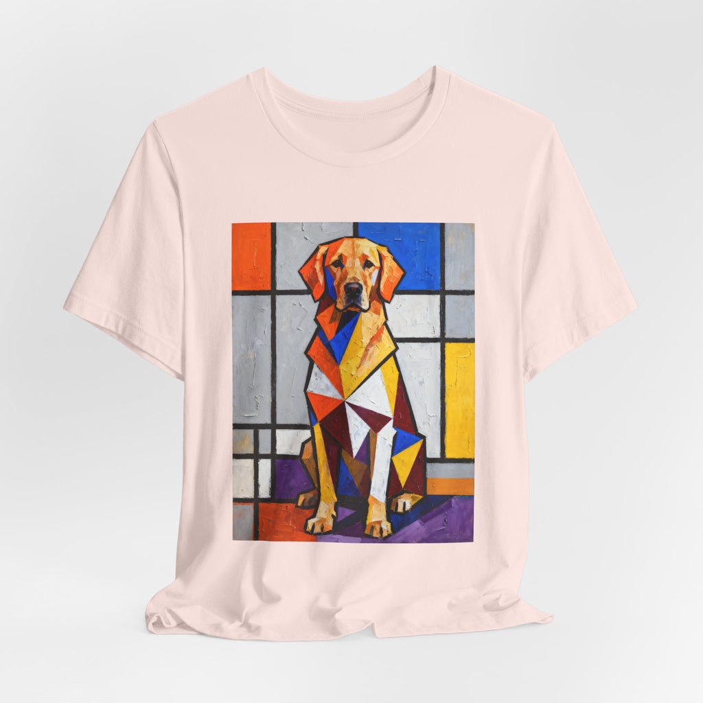 Golden Retriever T Shirt | Living Work of Art Collection | Cubist Style