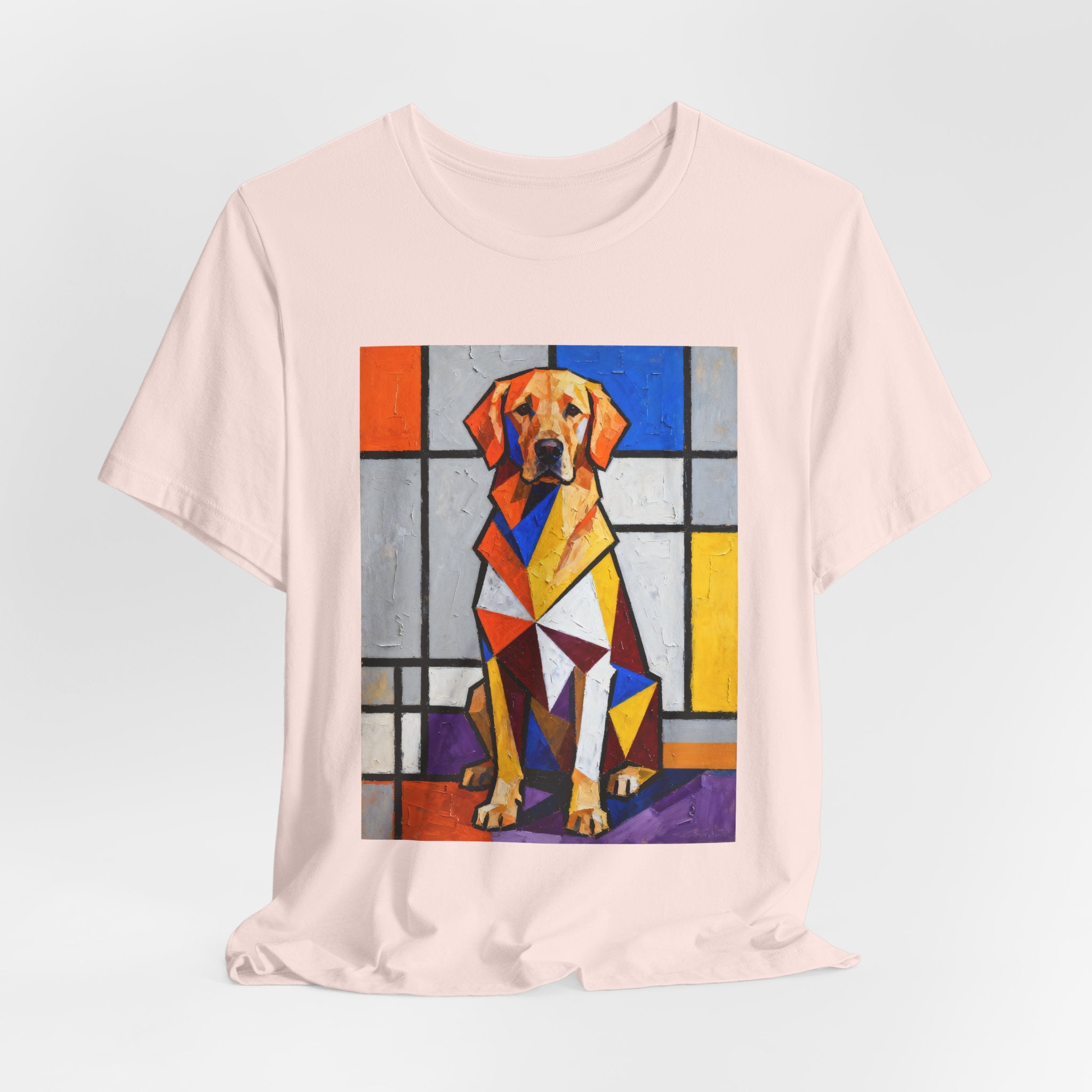 Golden Retriever T Shirt | Living Work of Art Collection | Cubist Style