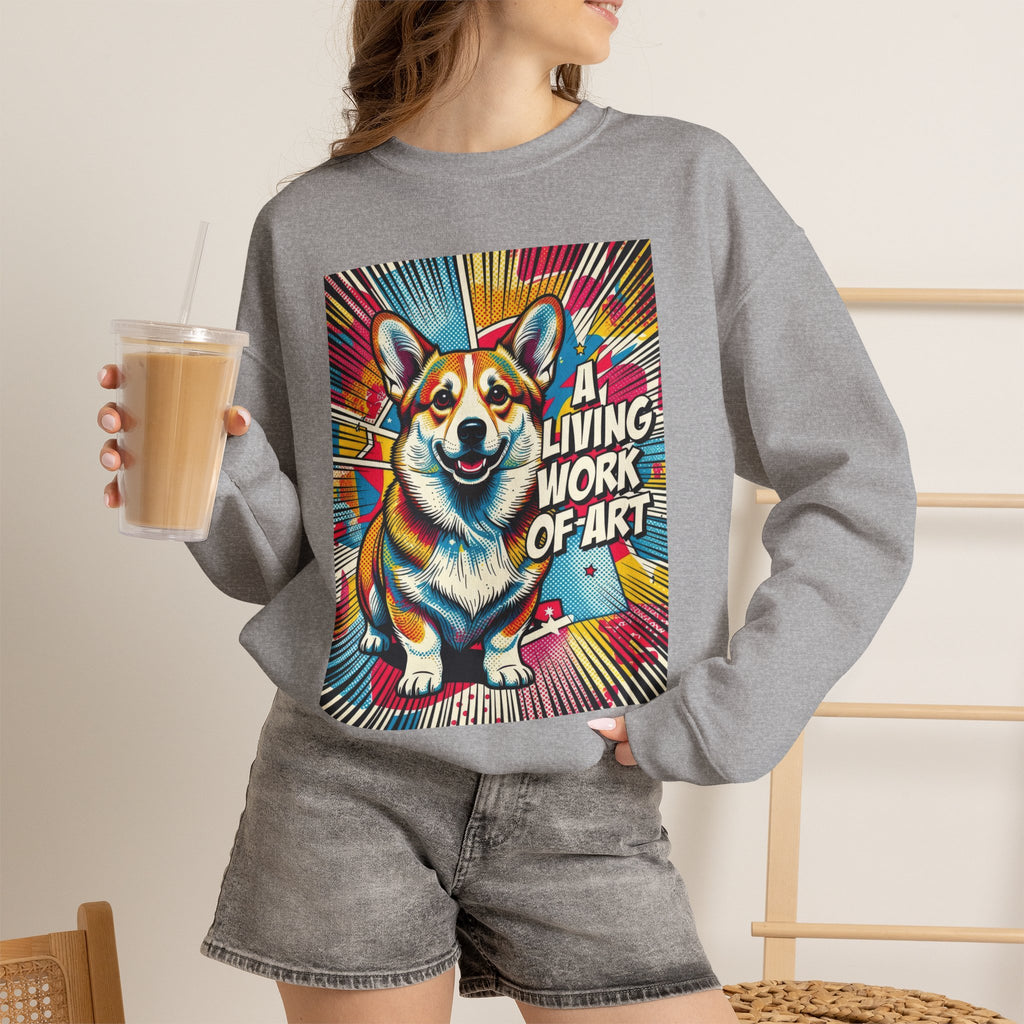 Corgi Sweatshirt | Living Work of Art Collection | Pop Art