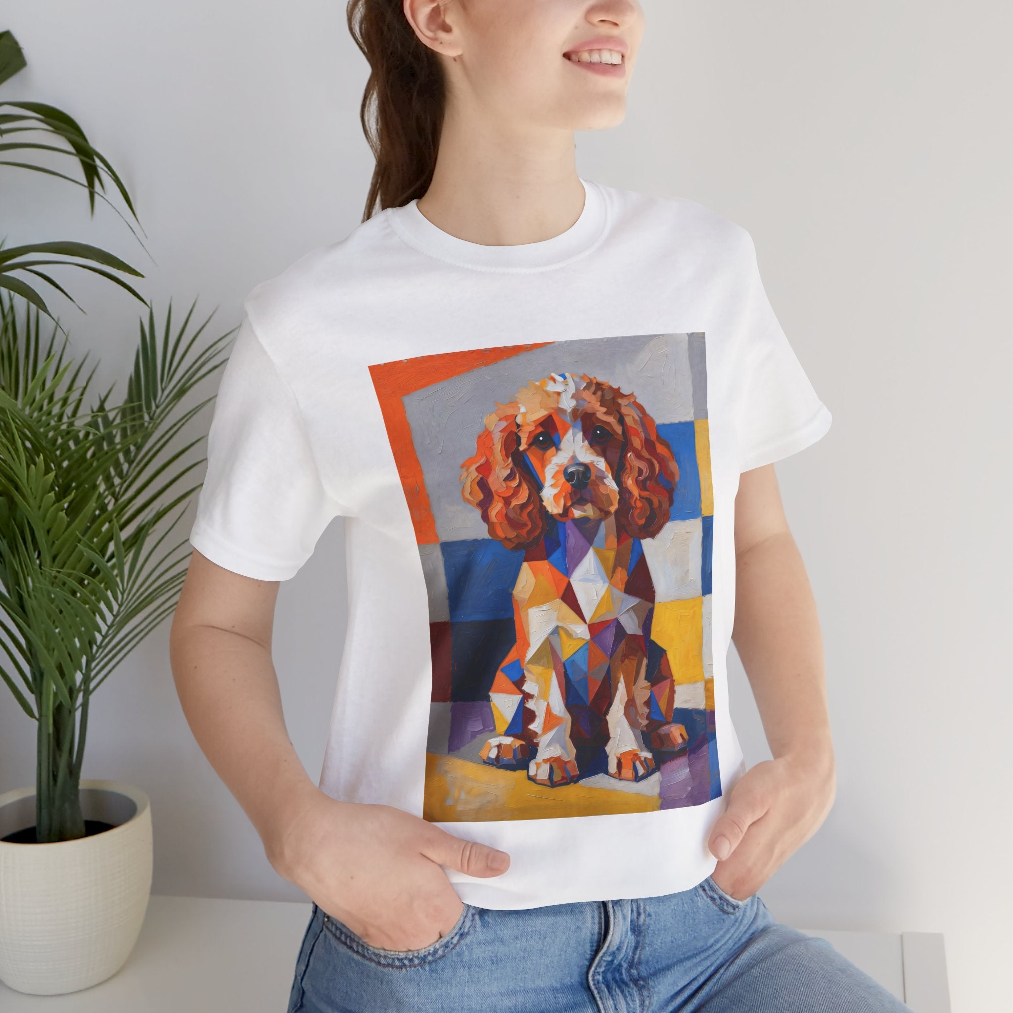 Cavapoo T Shirt | Living Work of Art Collection | Cubist Style