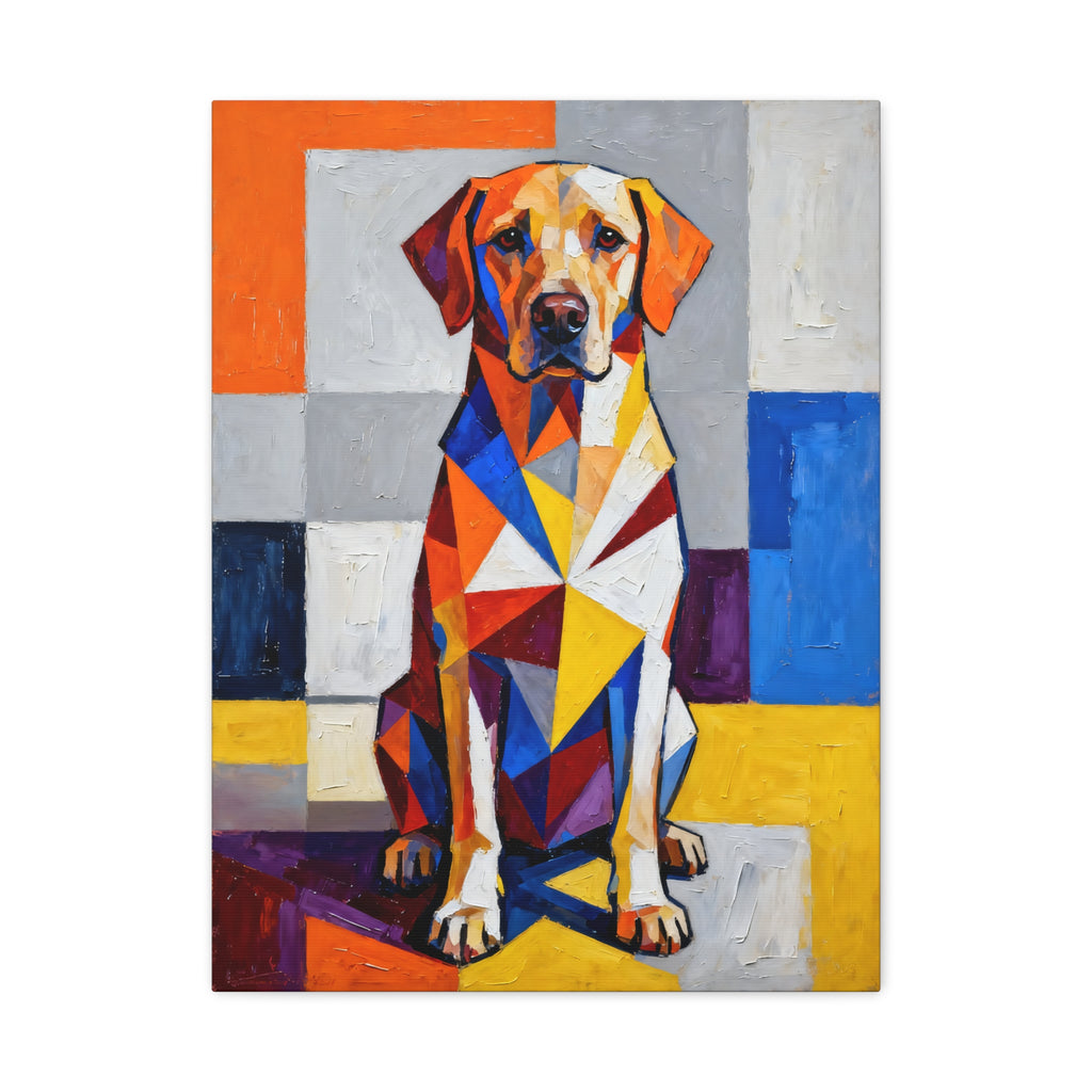 Labrador Retriever Canvas Wall Art | Living Work of Art Collection | Cubist Style Print