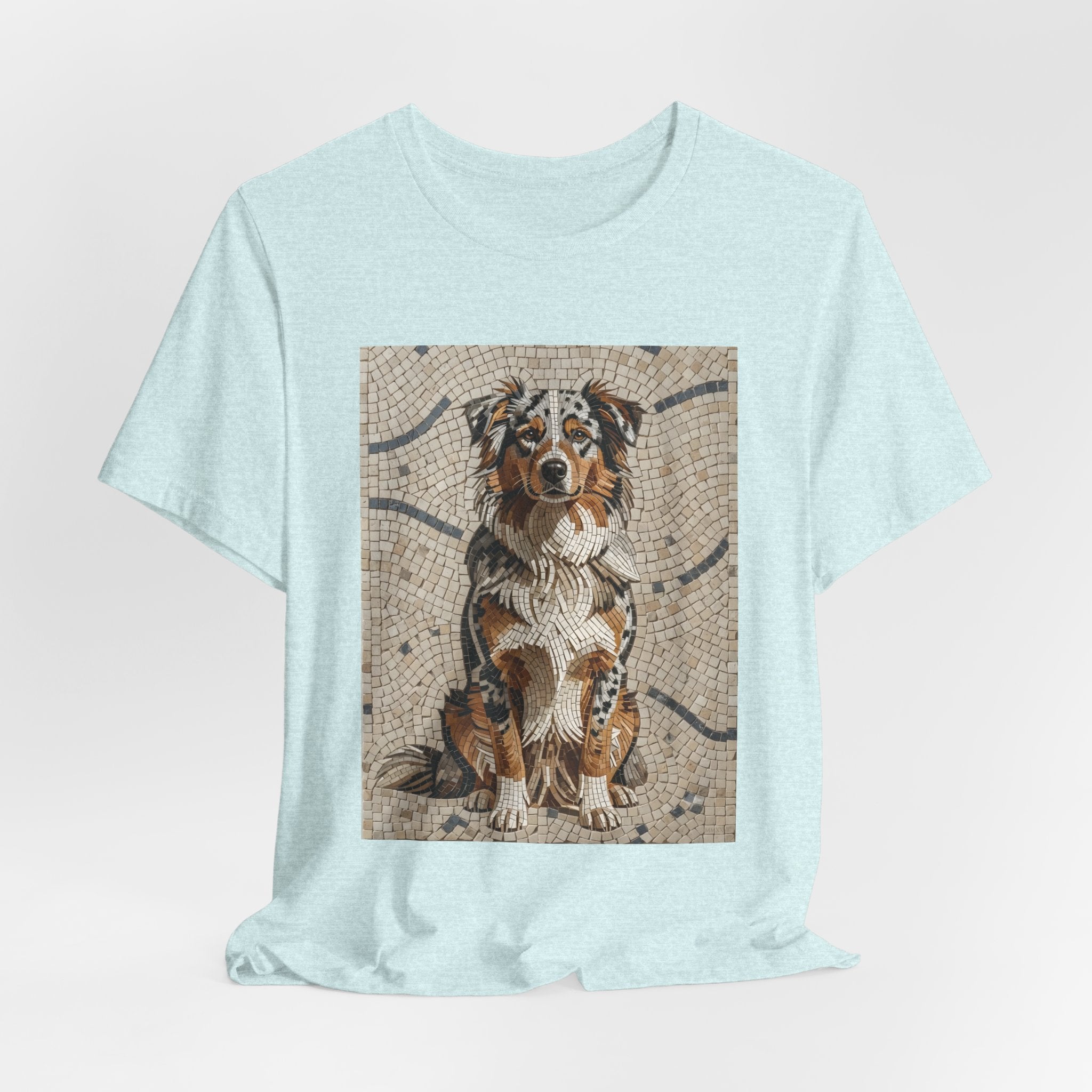Australian Shepherd T Shirt | Living Work of Art Collection | Mosaic Style