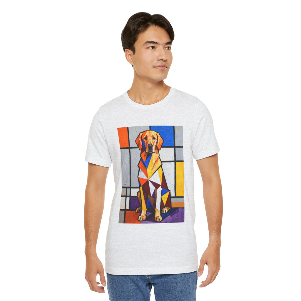 Golden Retriever T Shirt | Living Work of Art Collection | Cubist Style