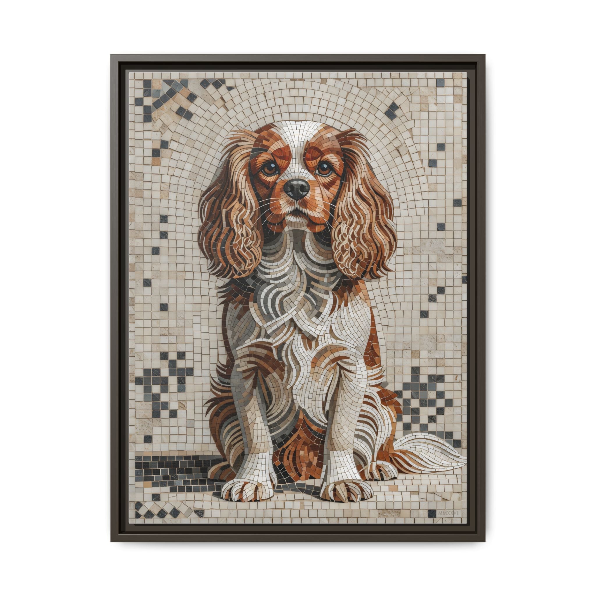 Cavalier King Charles Spaniel Canvas Wall Art | Living Work of Art Collection | Mosaic Style Print