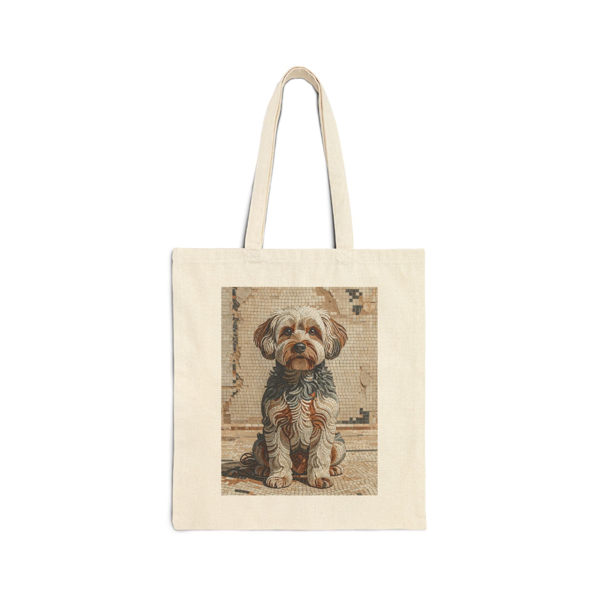 Yorkipoo Tote Bag | Living Work of Art Collection | Mosaic Style