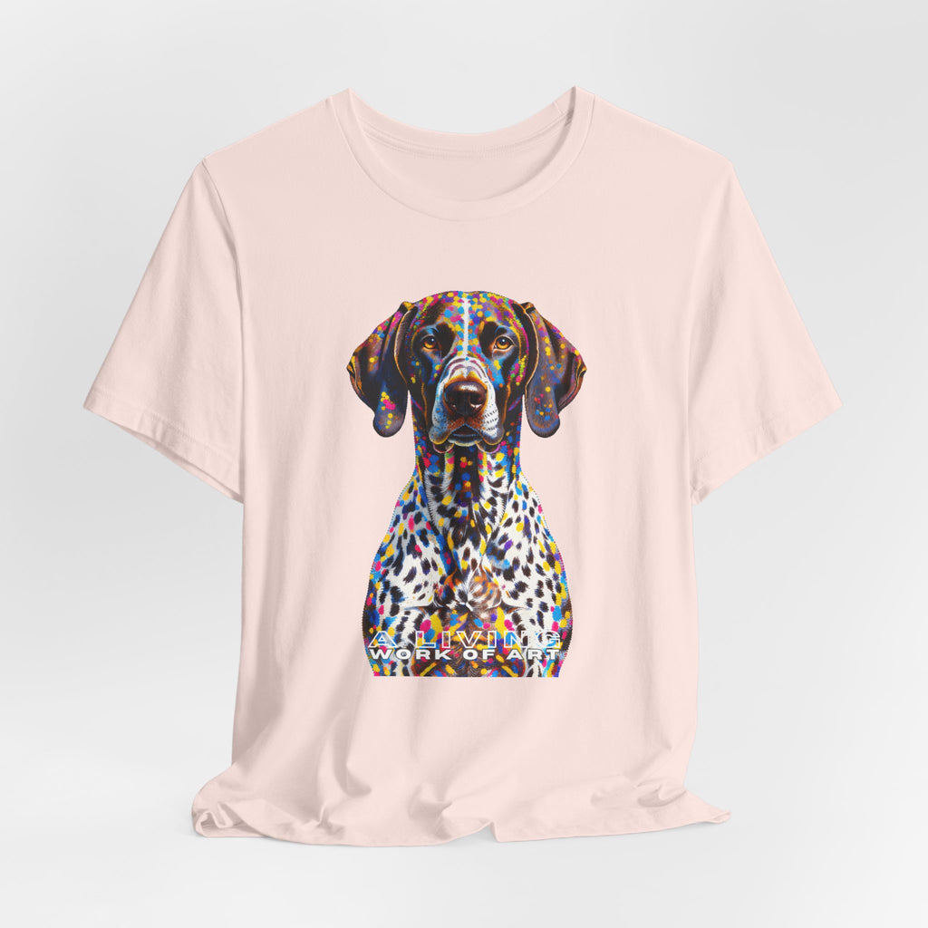 German Shorthaired Pointer T Shirt | Living Work of Art Collection | Pointillism Style
