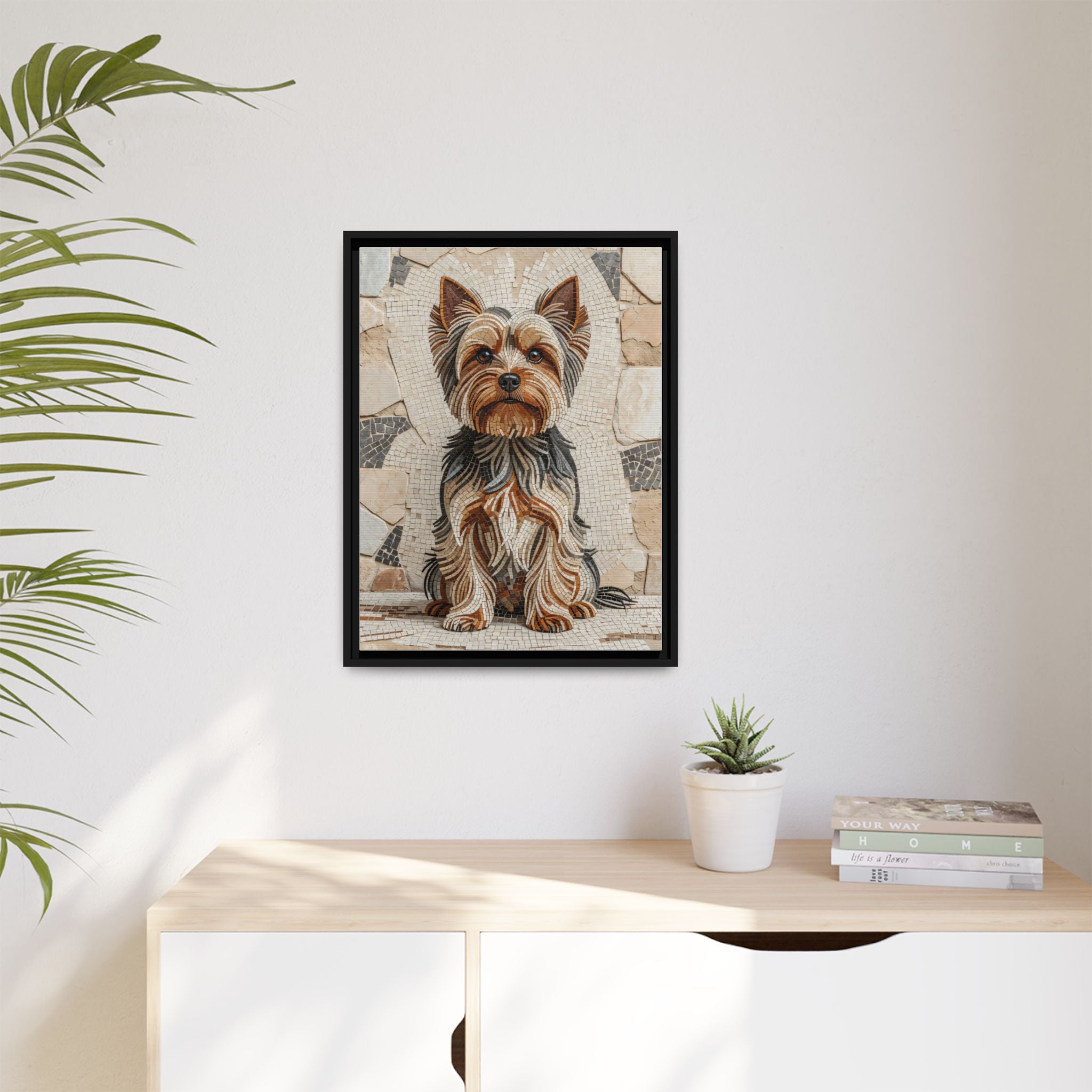 Yorkshire Terrier Canvas Wall Art | Living Work of Art Collection | Mosaic Style Print