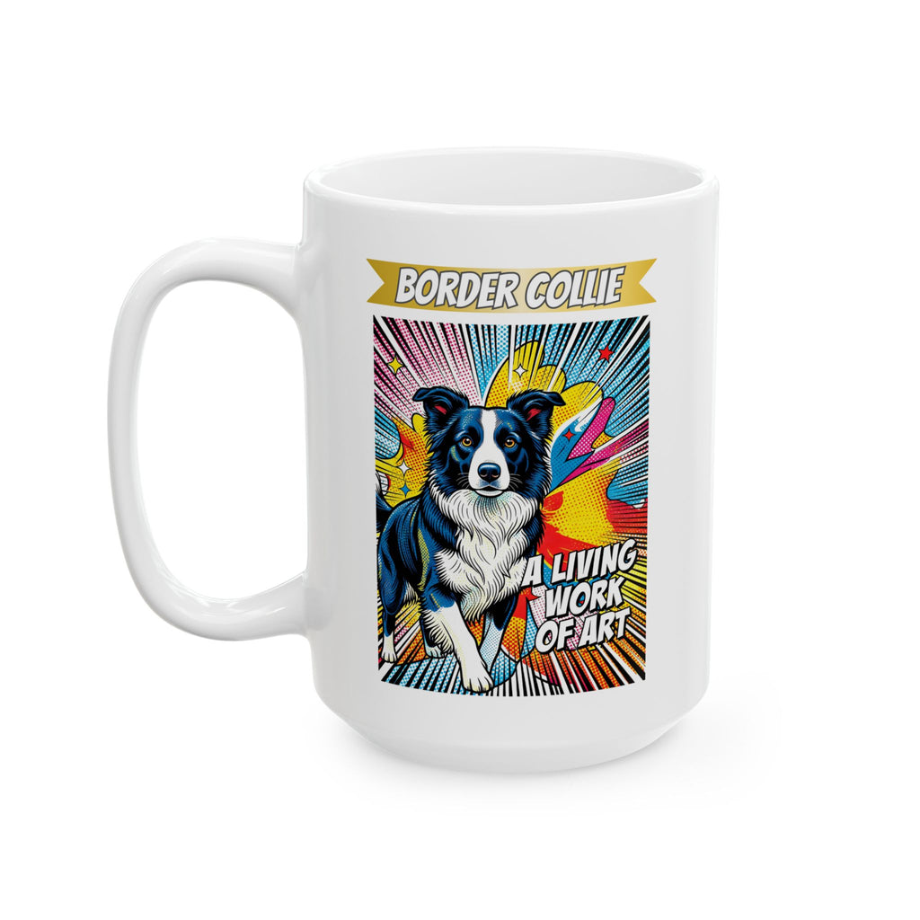 Border Collie Coffee Mug | Living Work of Art Collection | Pop Art