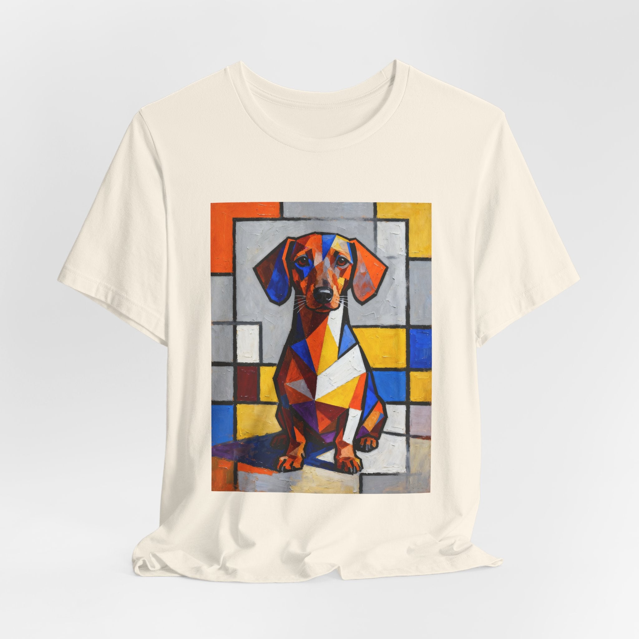 Dachshund T Shirt | Living Work of Art Collection | Cubist Style