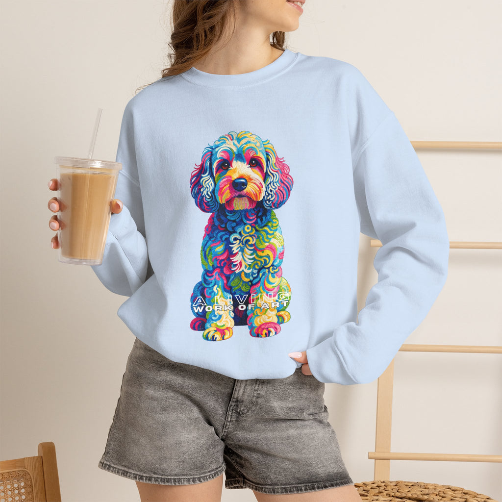 Cockapoo Sweatshirt | Living Work of Art Collection | Pointillism Style