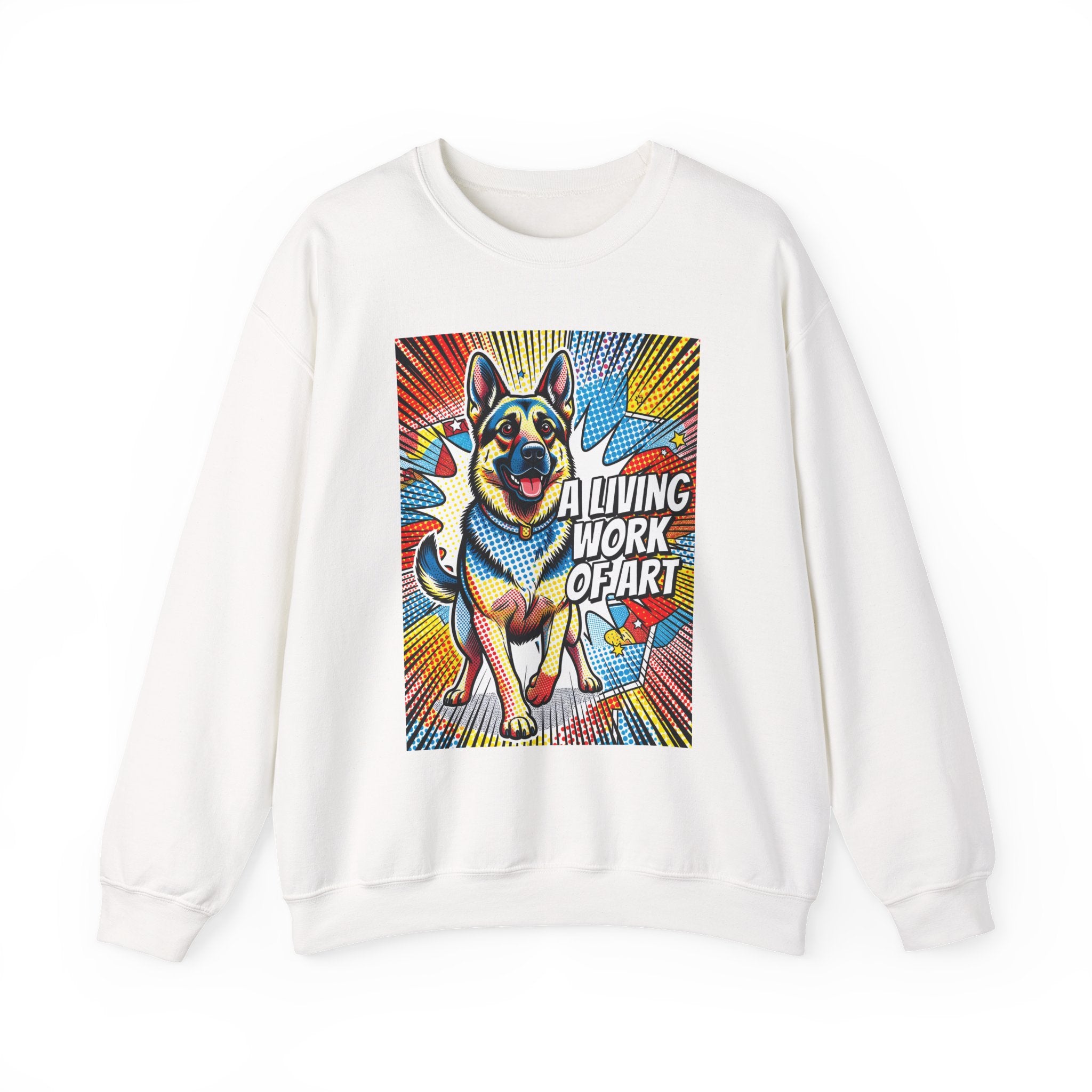 German Shepherd Sweatshirt | Living Work of Art Collection | Pop Art