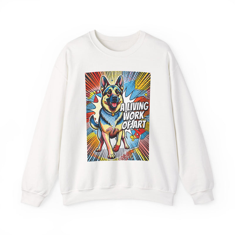 German Shepherd Sweatshirt | Living Work of Art Collection | Pop Art