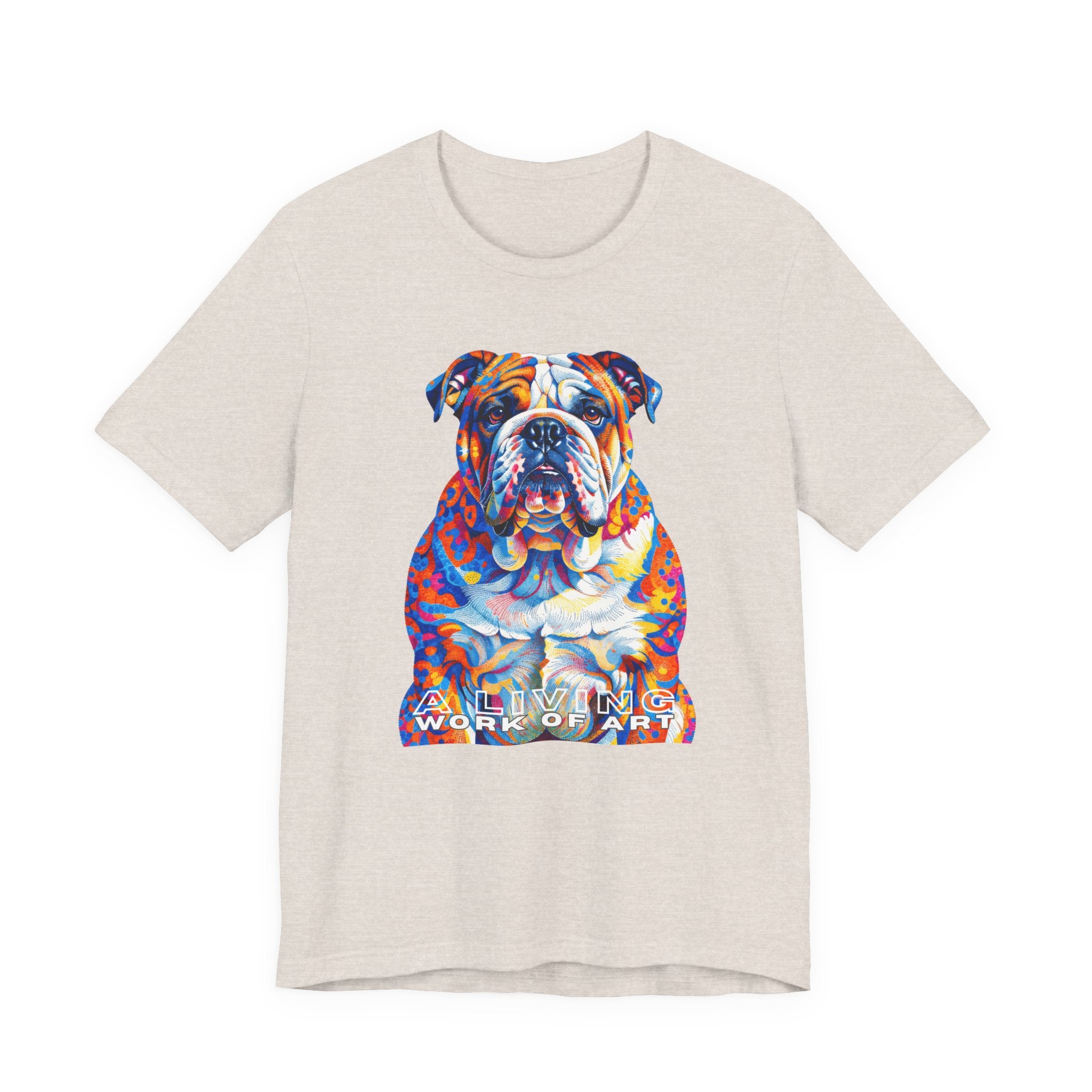 Bulldog T Shirt | Living Work of Art Collection | Pointillism Style