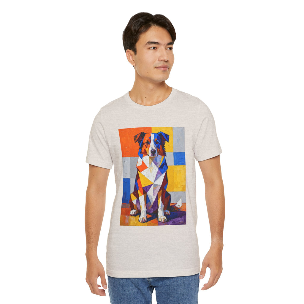 Australian Shepherd T Shirt | Living Work of Art Collection | Cubist Style