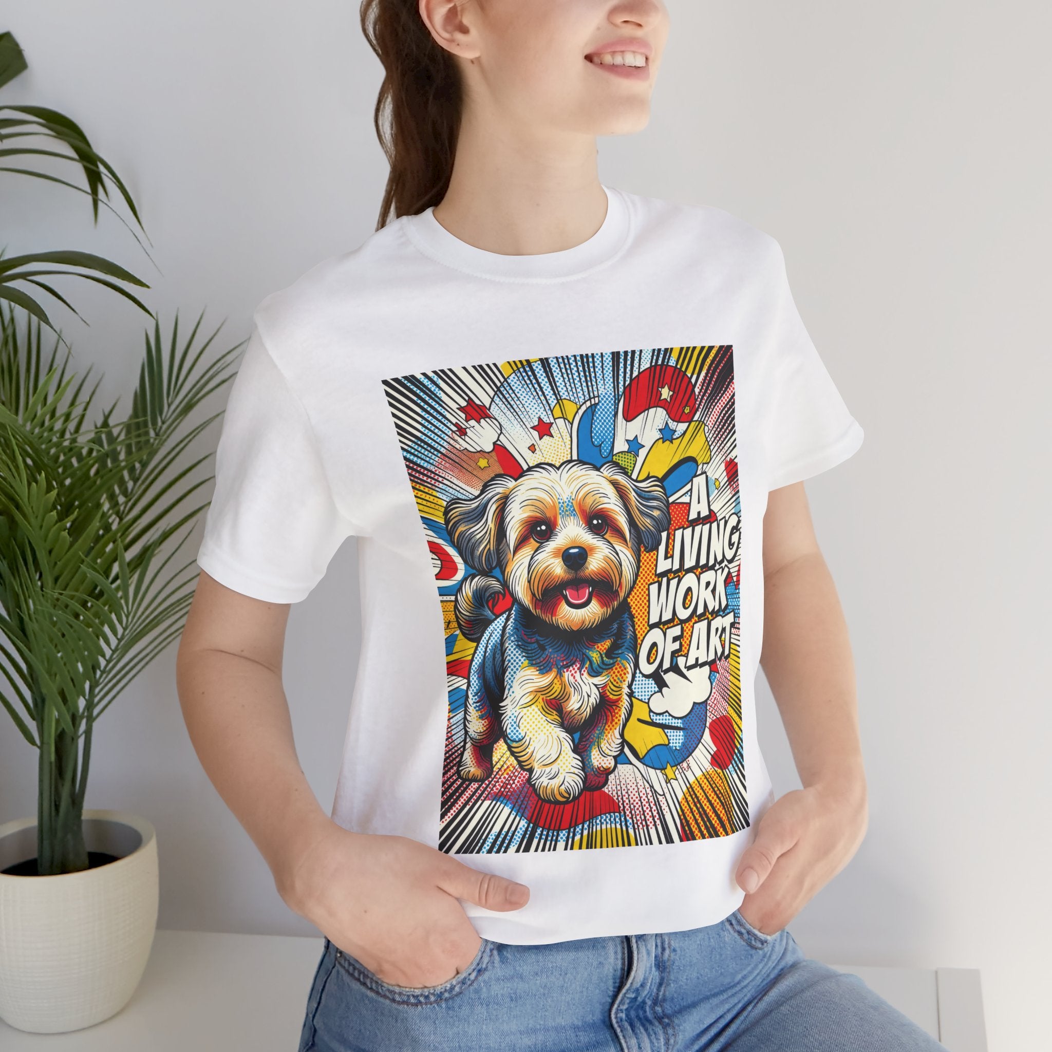 Yorkipoo T Shirt | Living Work of Art Collection | Pop Art