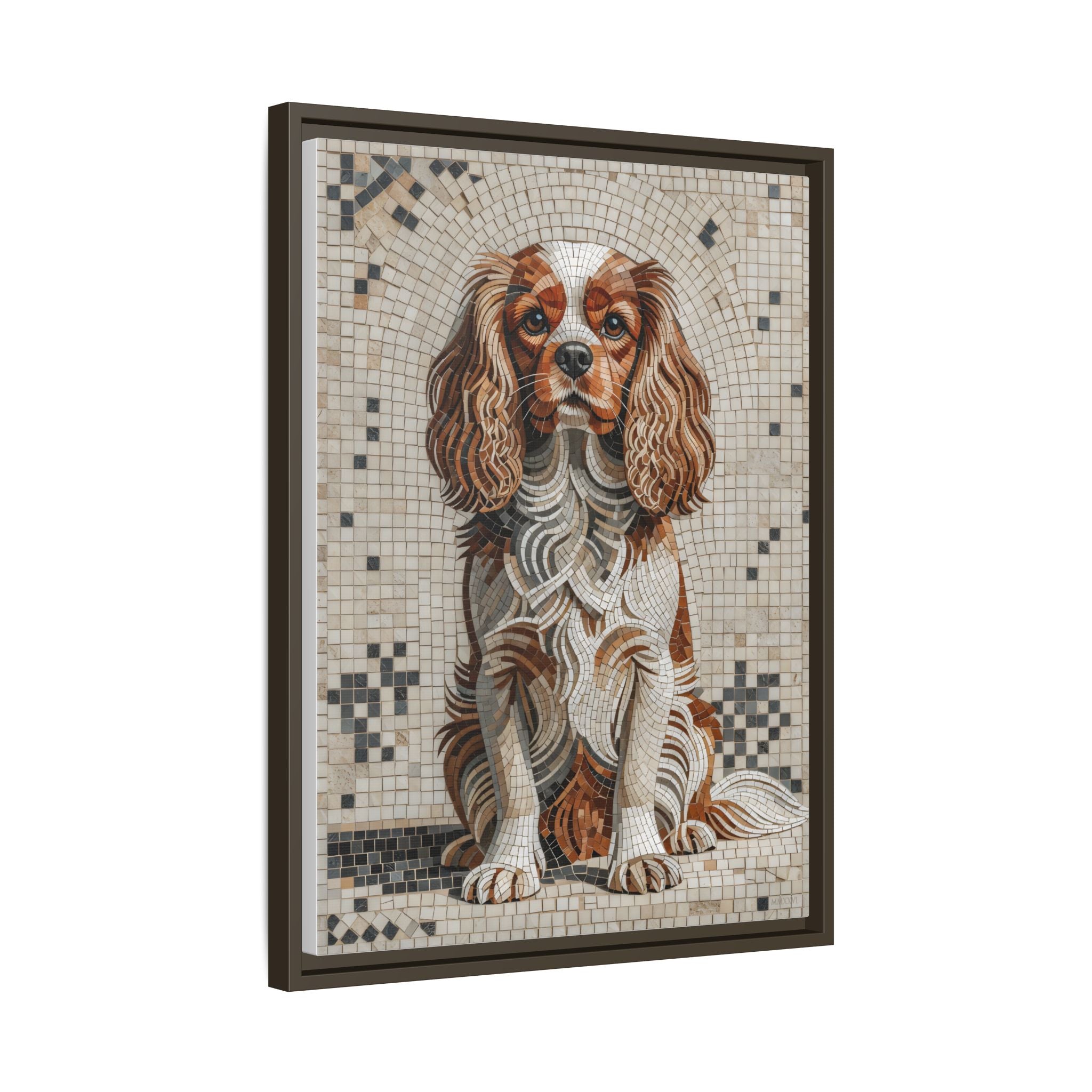 Cavalier King Charles Spaniel Canvas Wall Art | Living Work of Art Collection | Mosaic Style Print