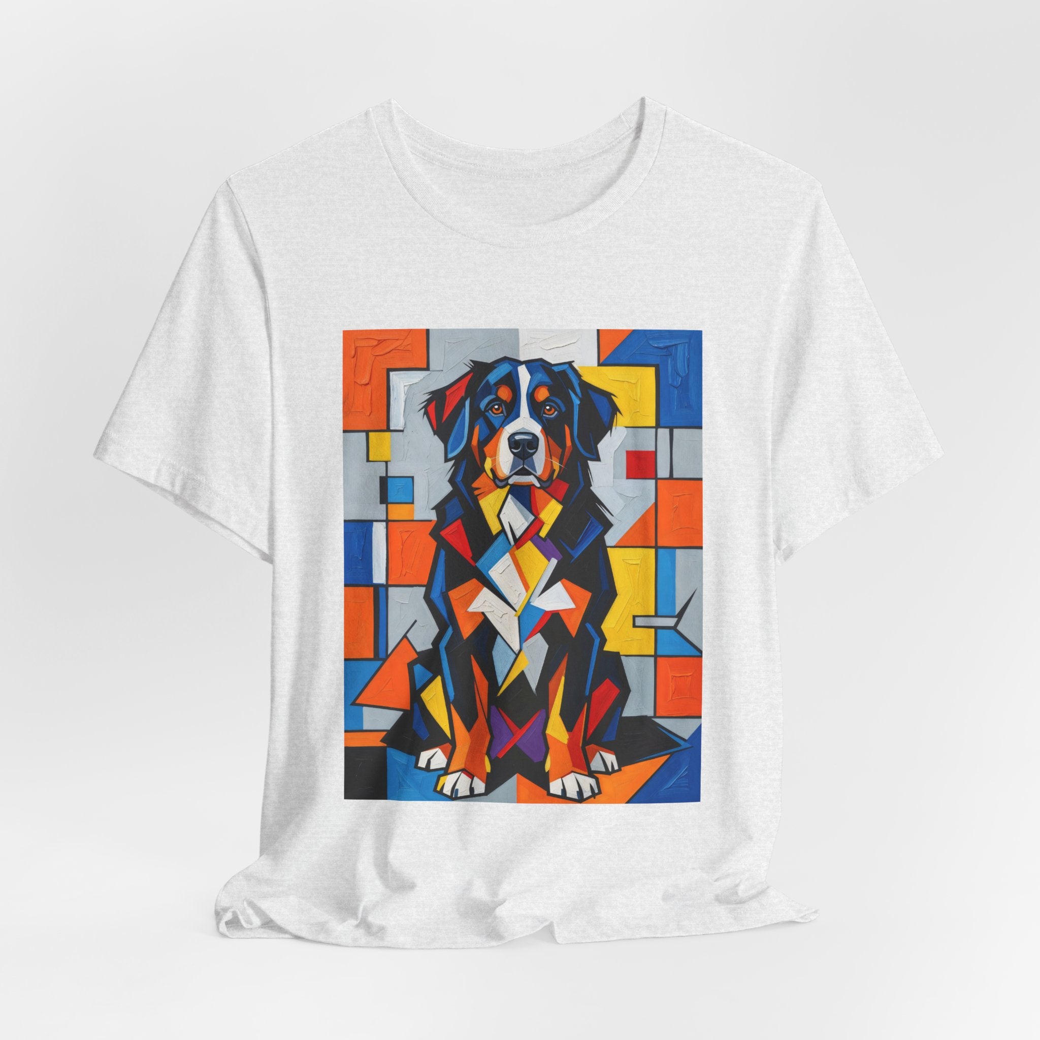 Bernese Mountain Dog T Shirt | Living Work of Art Collection | Cubist Style