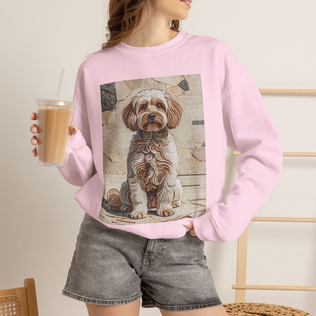 Maltipoo Sweatshirt | Living Work of Art Collection | Mosaic Style