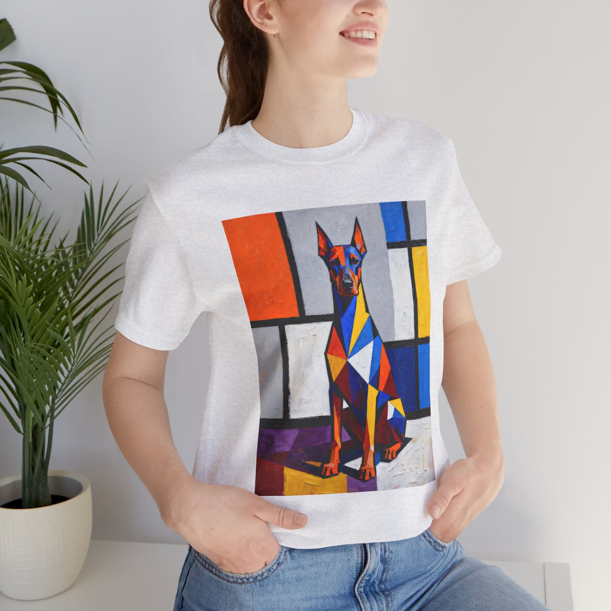 Doberman Pinscher T Shirt | Living Work of Art Collection | Cubist Style