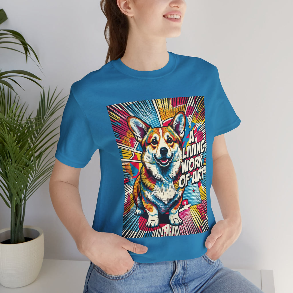 Corgi T Shirt | Living Work of Art Collection | Pop Art