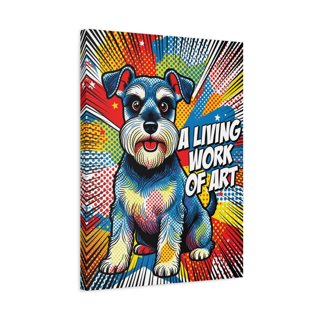 Schnauzer Canvas Wall Art | Living Work of Art Collection | Pop Art Print