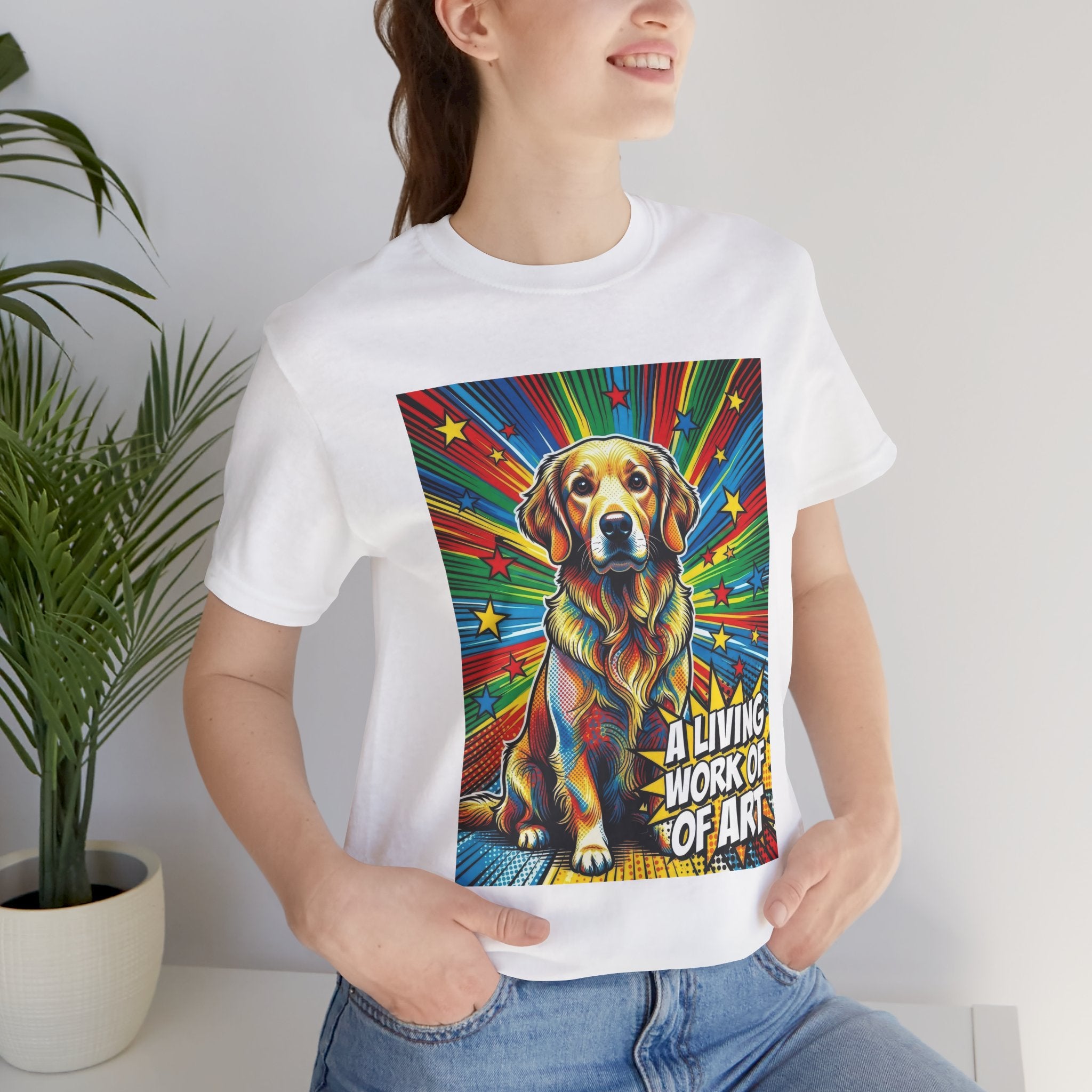 Golden Retriever T Shirt | Living Work of Art Collection | Pop Art