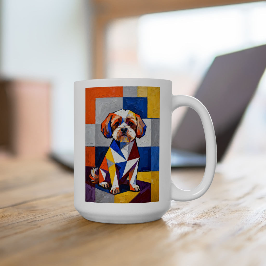 Maltipoo Coffee Mug | Living Work of Art Collection | Cubist Style