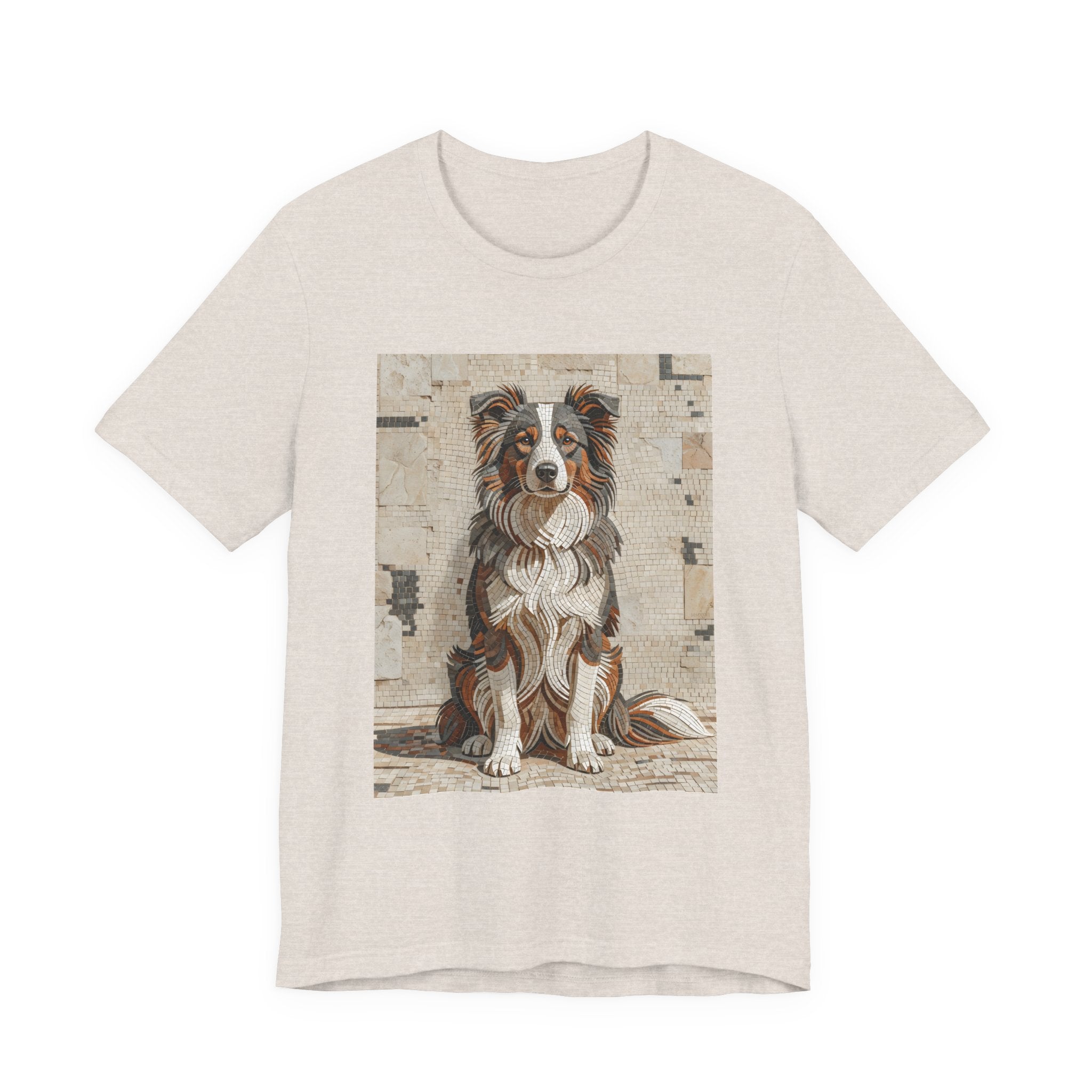 Border Collie T Shirt | Living Work of Art Collection | Mosaic Style