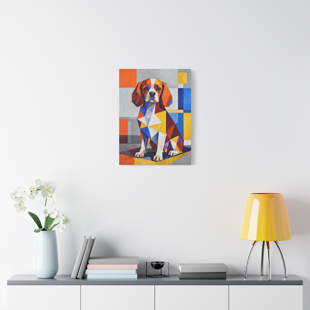Cavalier King Charles Spaniel  Canvas Wall Art | Living Work of Art Collection | Cubist Style Print