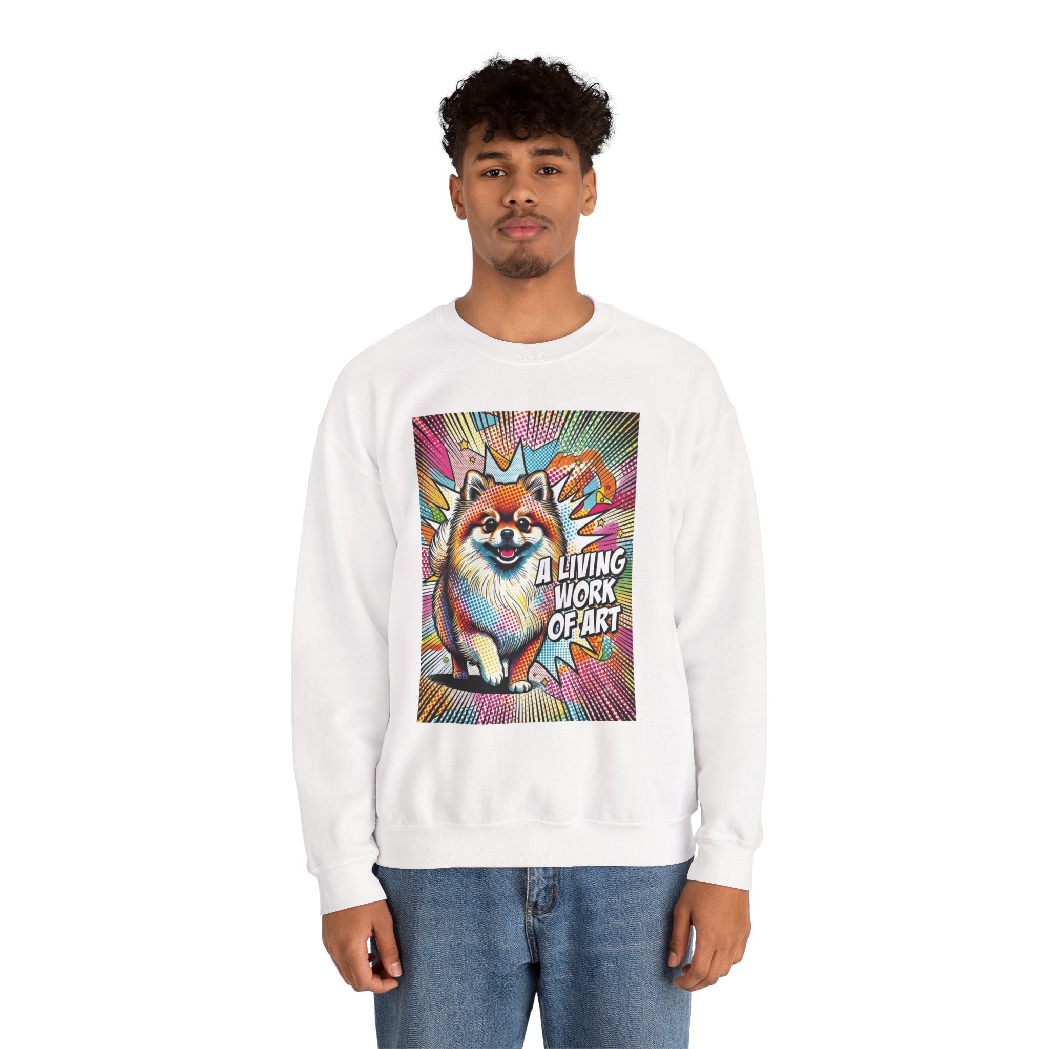 Pomeranian Sweatshirt | Living Work of Art Collection | Pop Art