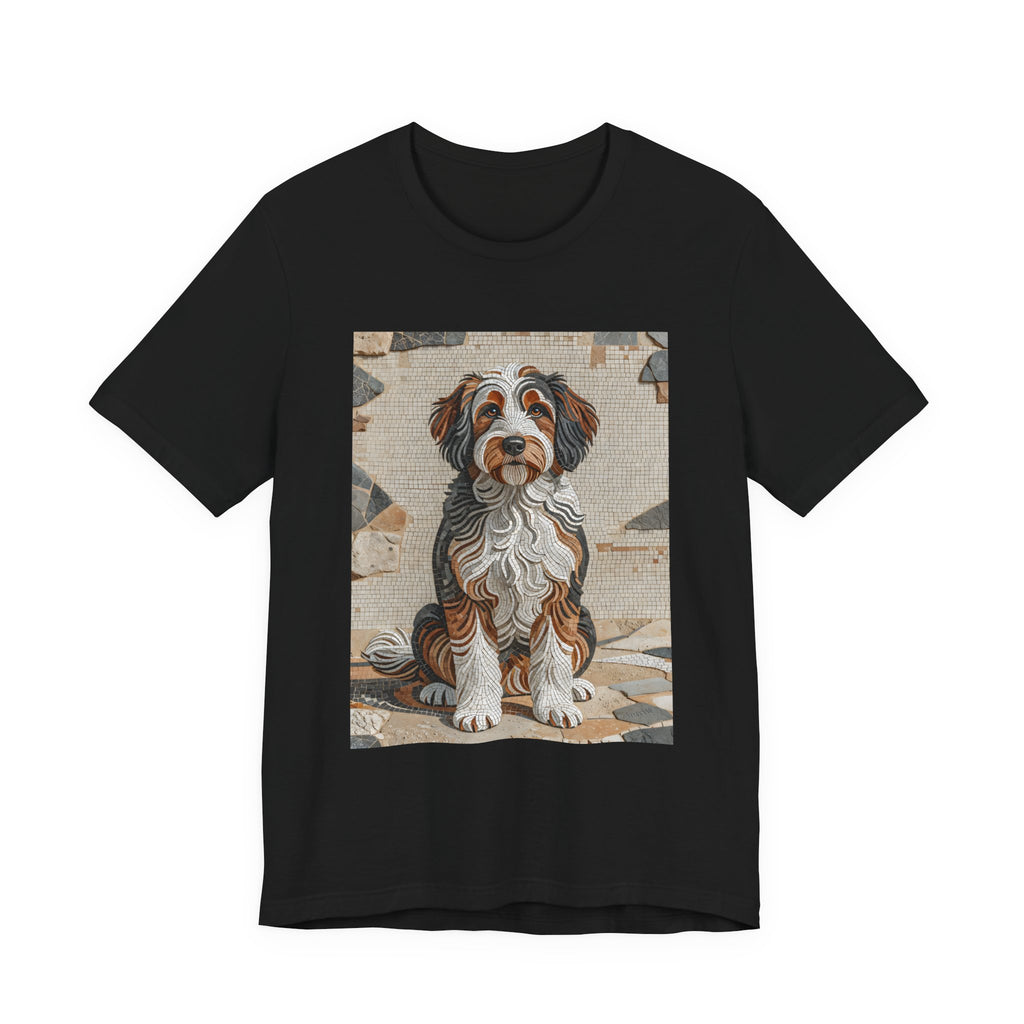 Bernedoodle T Shirt | Living Work of Art Collection | Mosaic Style