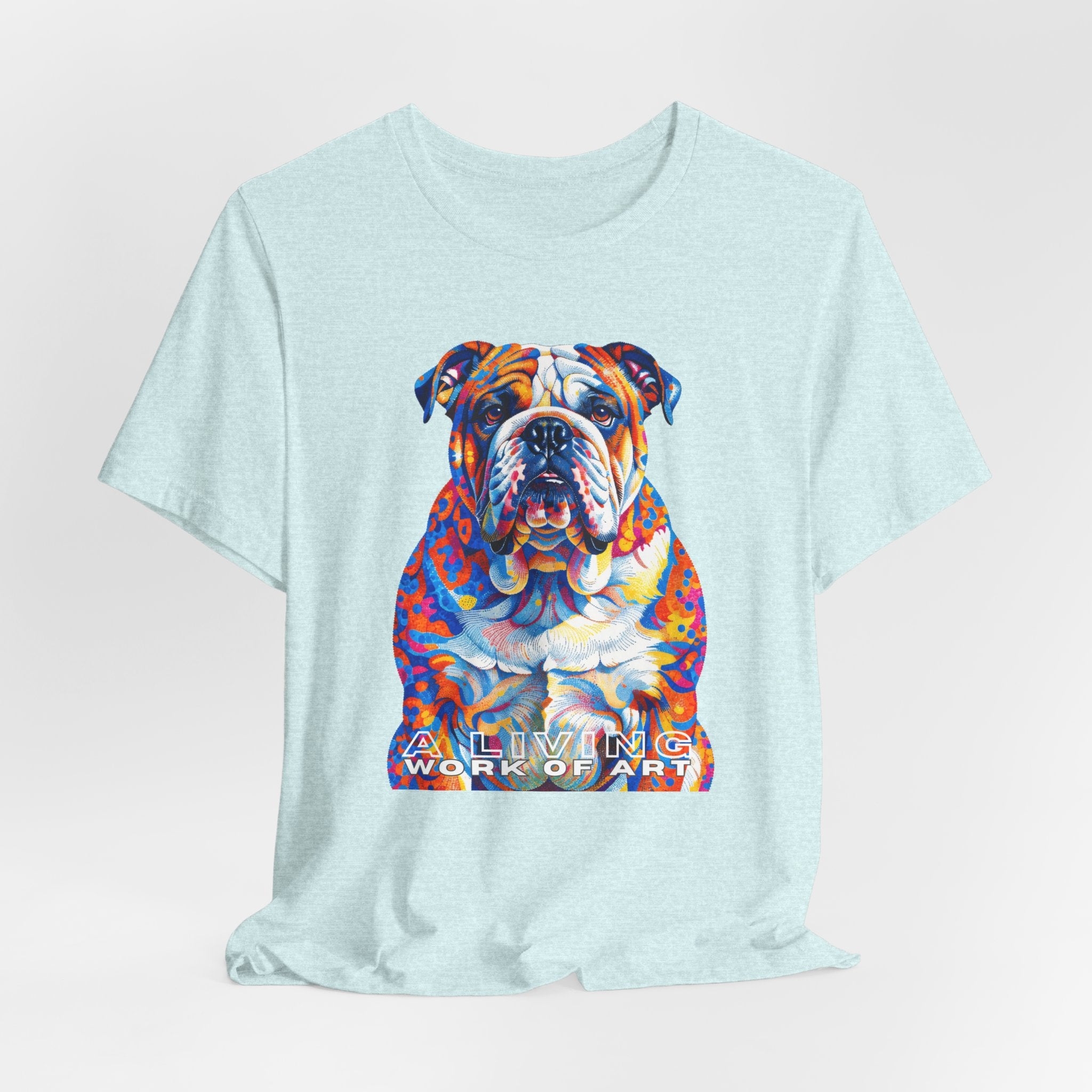 Bulldog T Shirt | Living Work of Art Collection | Pointillism Style