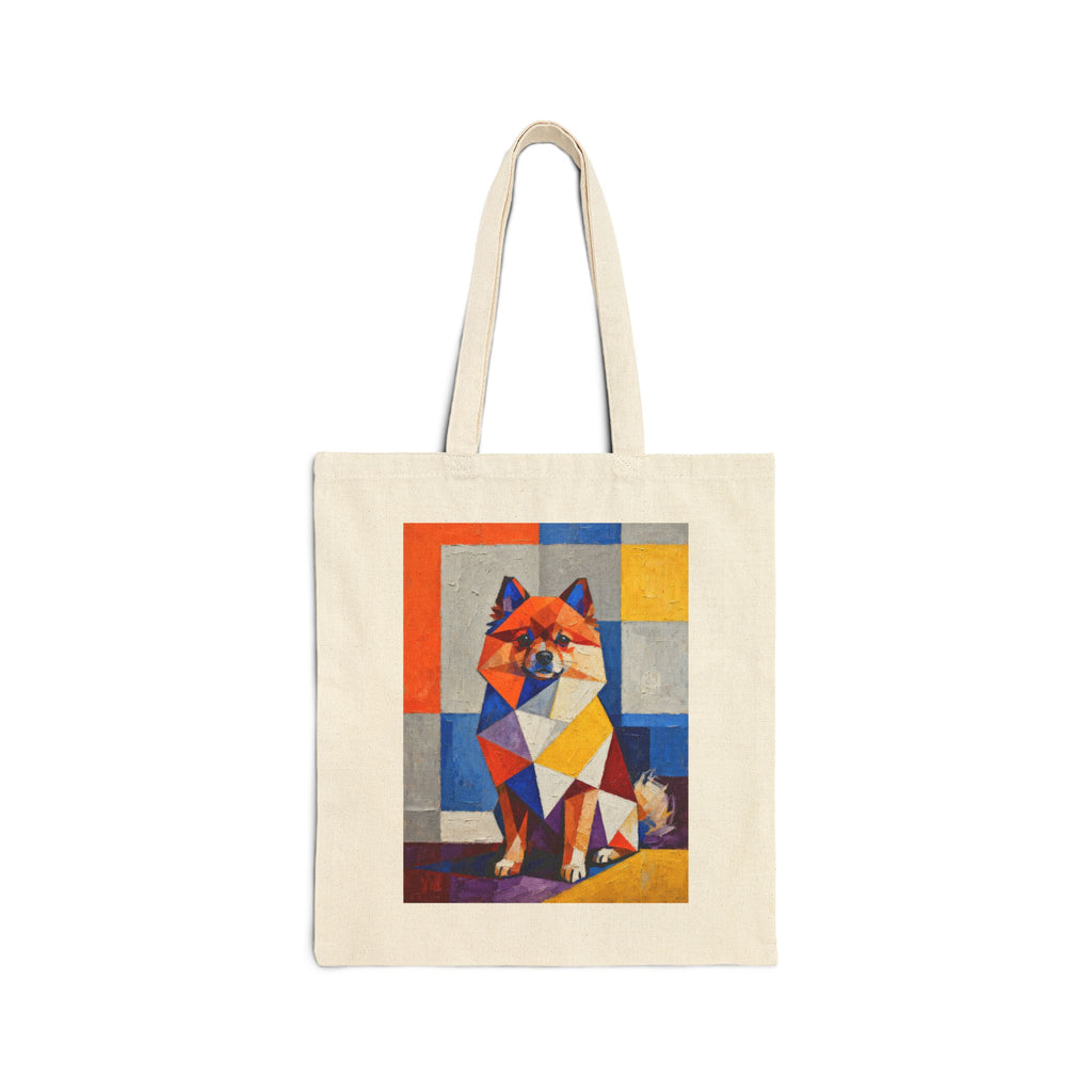 Pomeranian Tote Bag | Living Work of Art Collection | Cubist Style