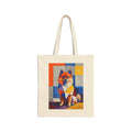 Pomeranian Tote Bag | Living Work of Art Collection | Cubist Style