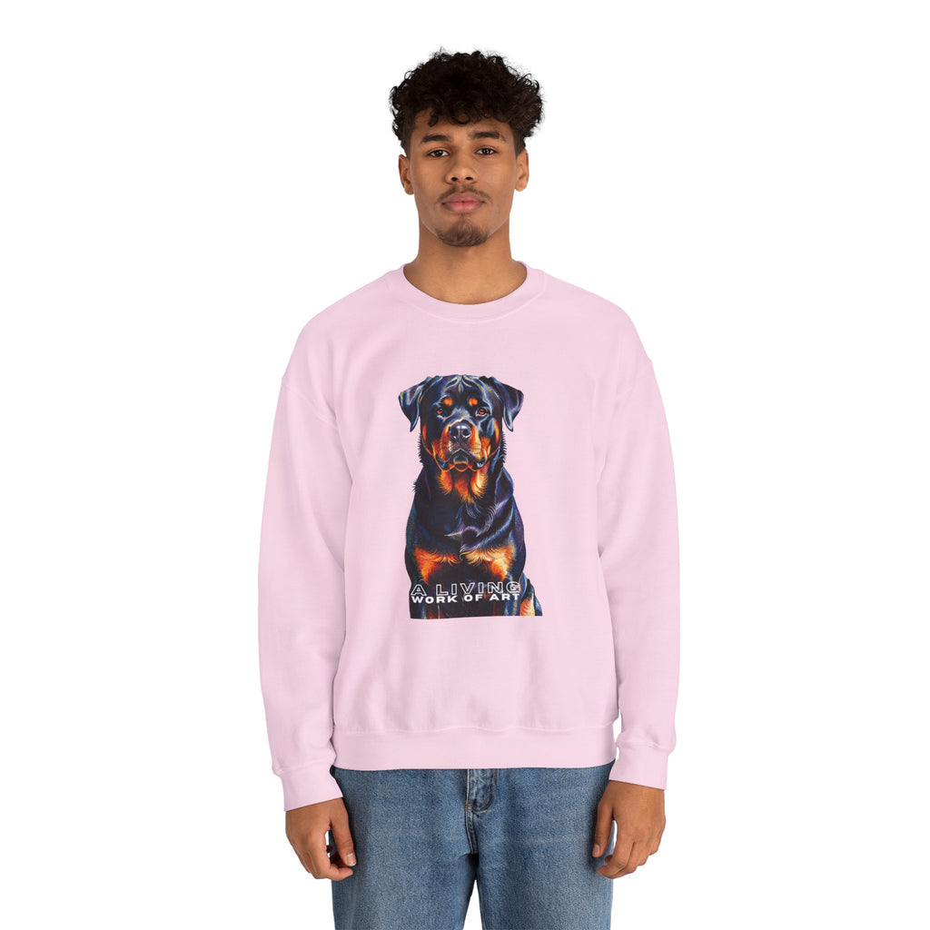 Rottweiler Sweatshirt | Living Work of Art Collection | Pointillism Style