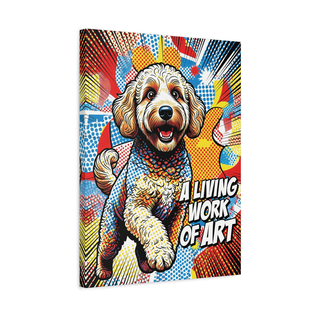 Goldendoodle Canvas Wall Art | Living Work of Art Collection | Pop Art Print