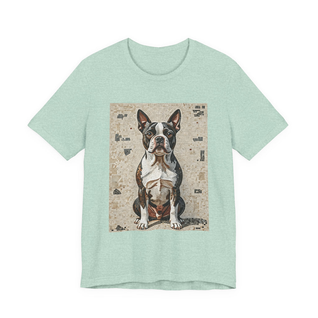 Boston Terrier T Shirt | Living Work of Art Collection | Mosaic Style