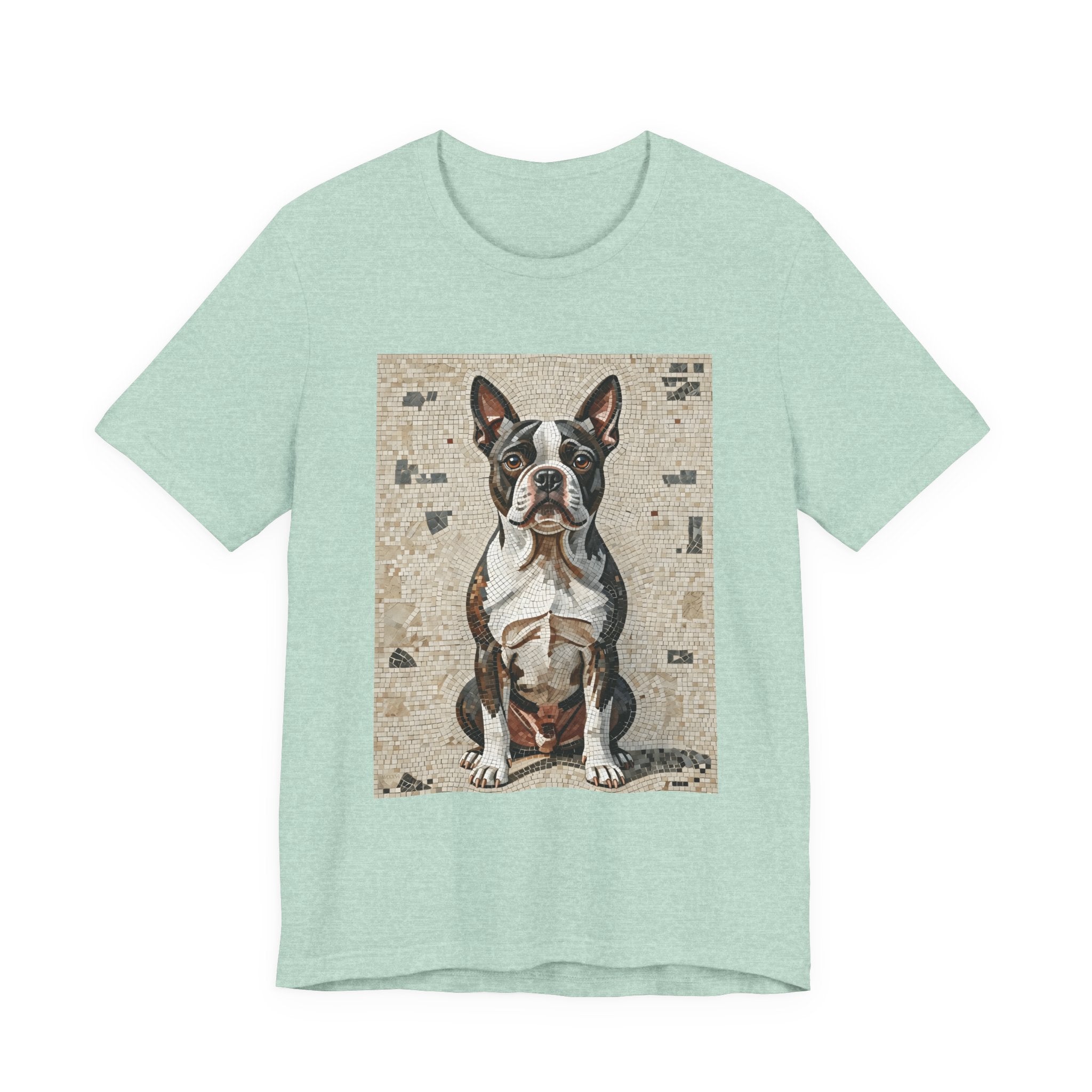 Boston Terrier T Shirt | Living Work of Art Collection | Mosaic Style