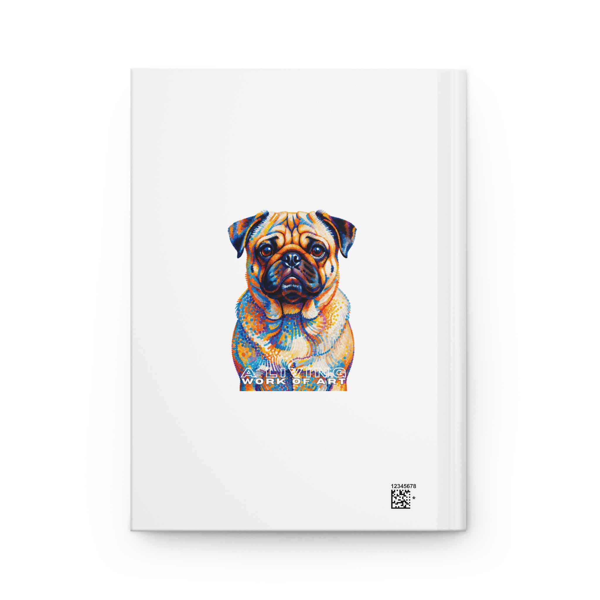 Pug Notebook | Living Work of Art Collection | Pointillism Style