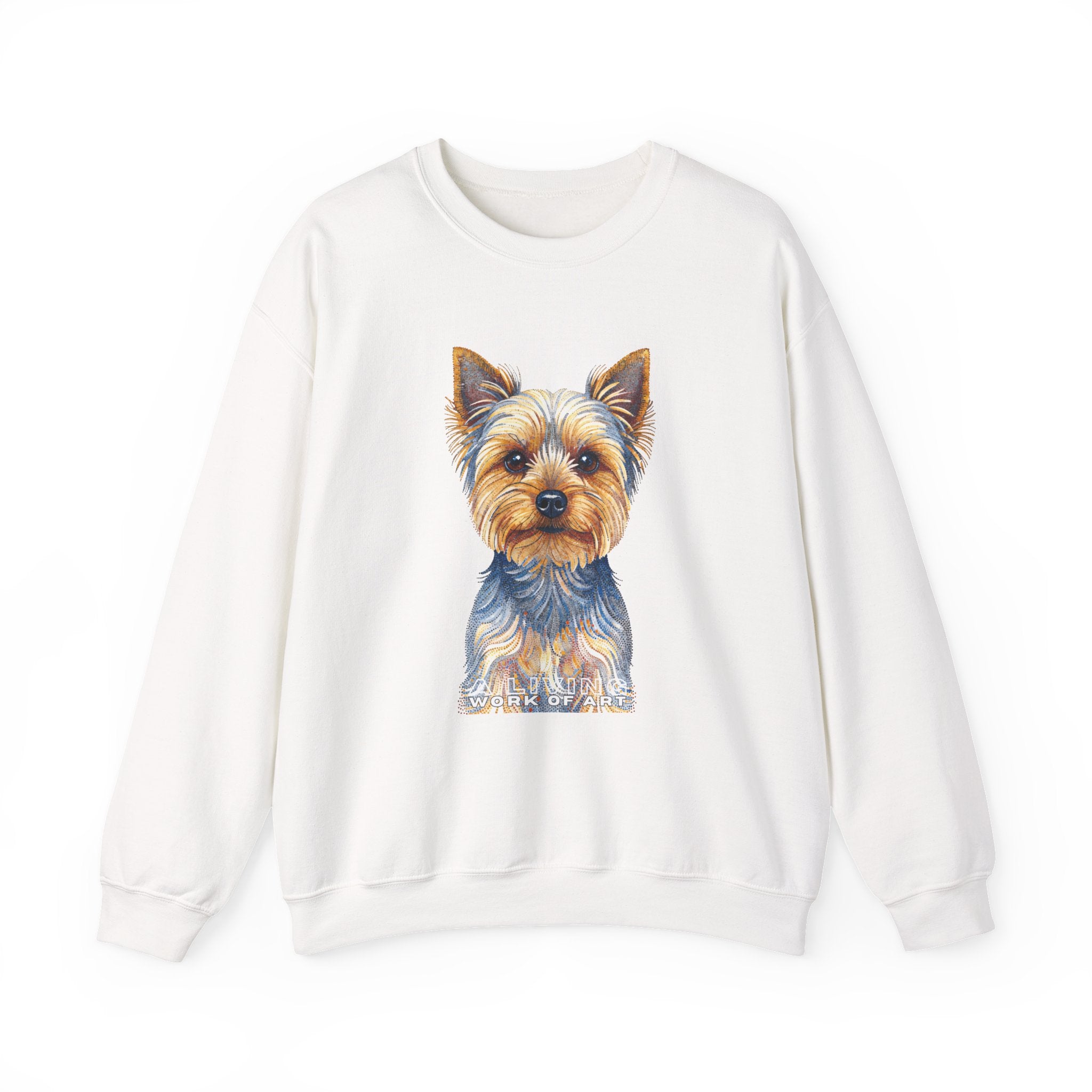Yorkshire Terrier Sweatshirt | Living Work of Art Collection | Pointillism Style