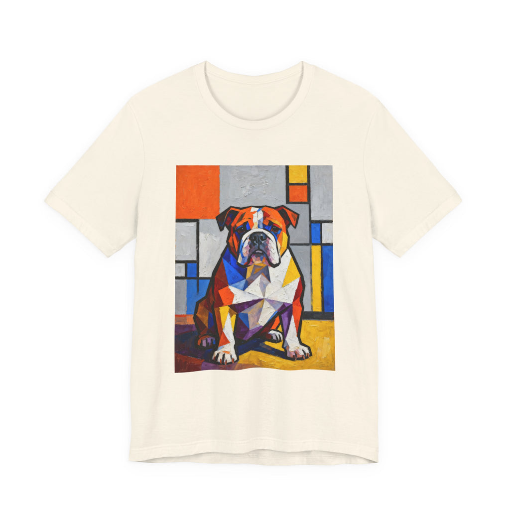 Bulldog T Shirt | Living Work of Art Collection | Cubist Style