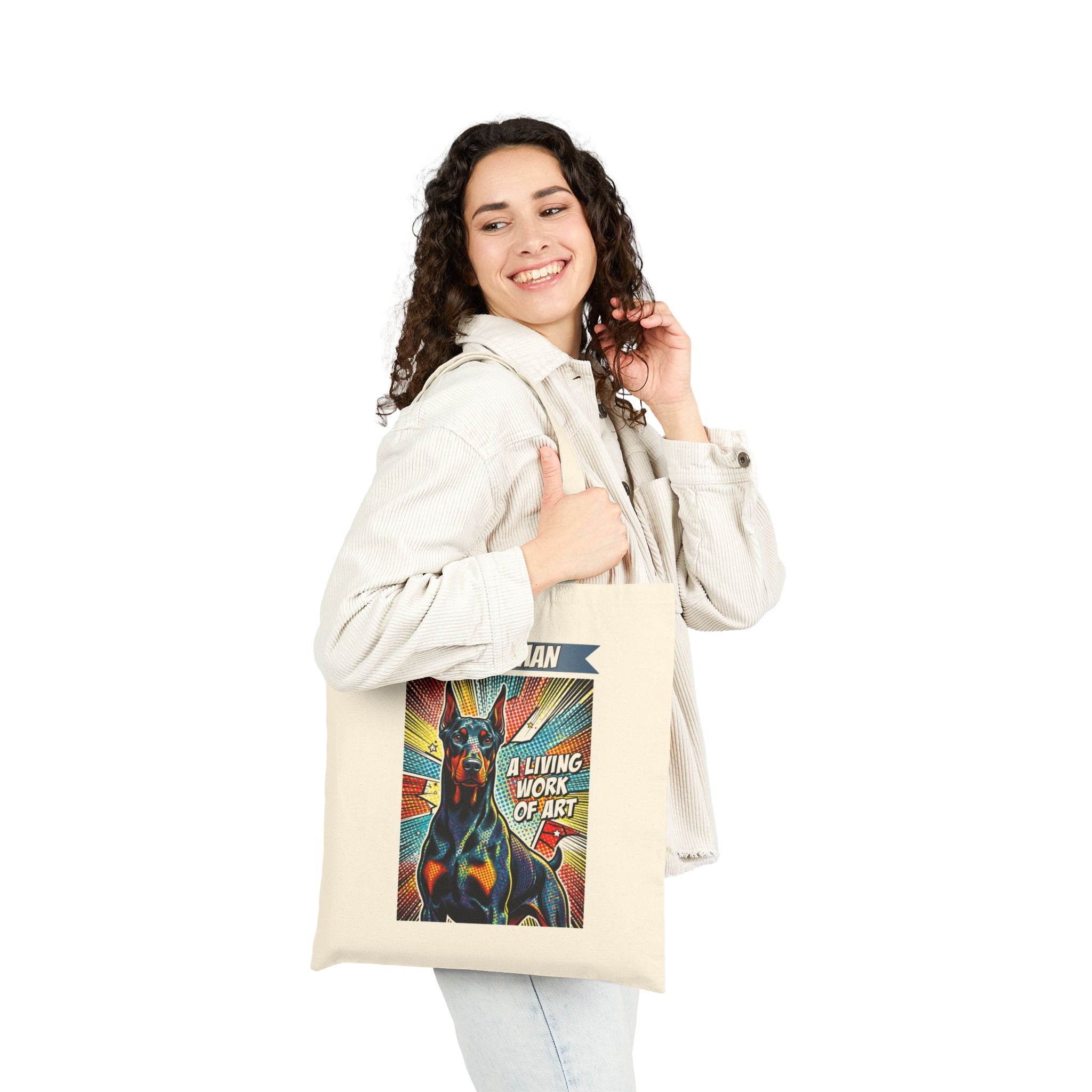 Doberman Pinscher Tote Bag | Living Work of Art Collection | Pop Art